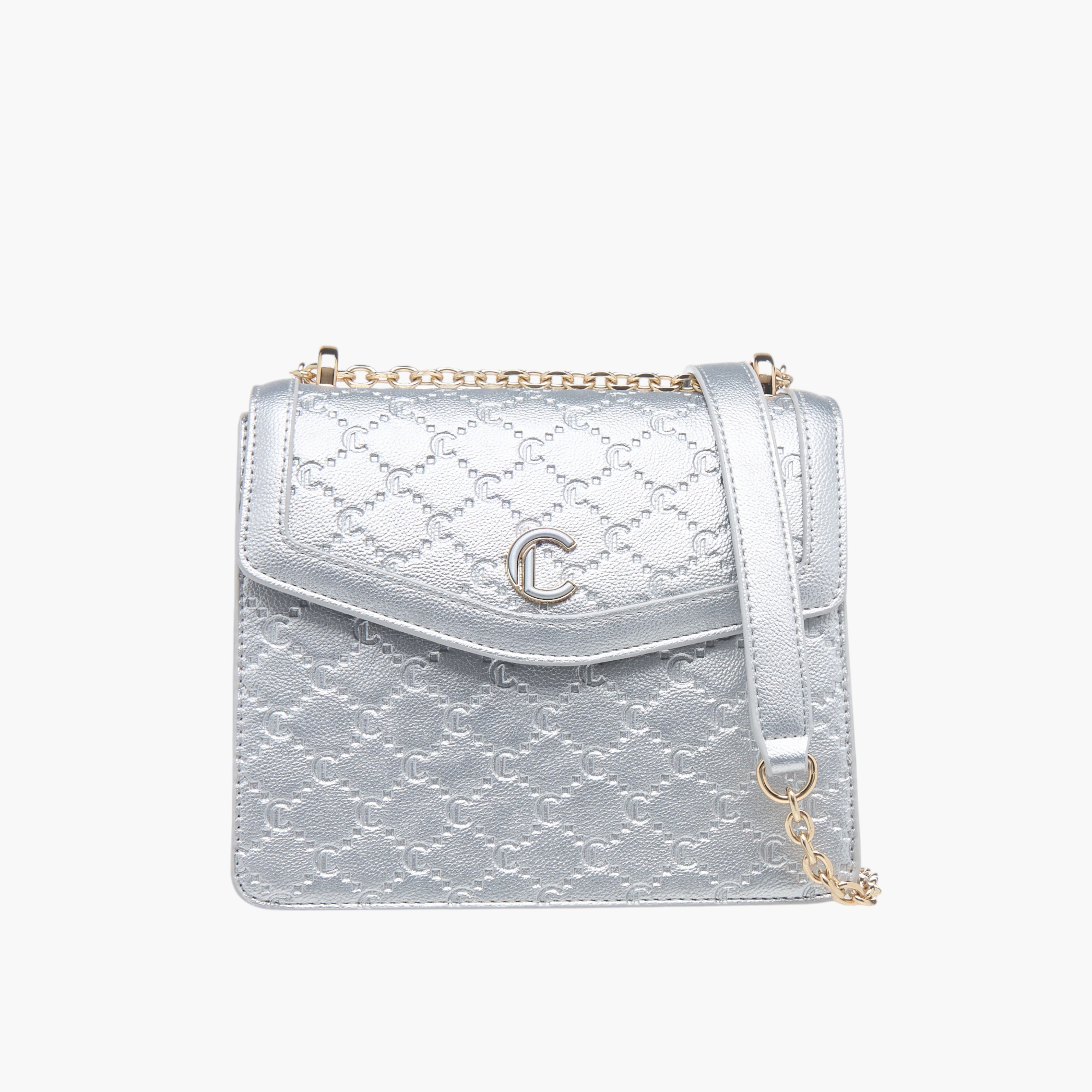 شنطة كروس بودي بنقوش مونوجرام وإغلاق مغناطيسي من لو كونفورت-women-bagsandwallets-handbags-image-1