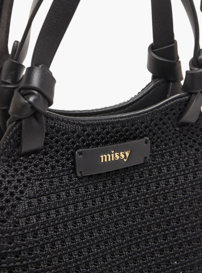 Missy Textured Shoulder Bag with Detachable Strap and Pouch-women-bagsandwallets-handbags-image-5