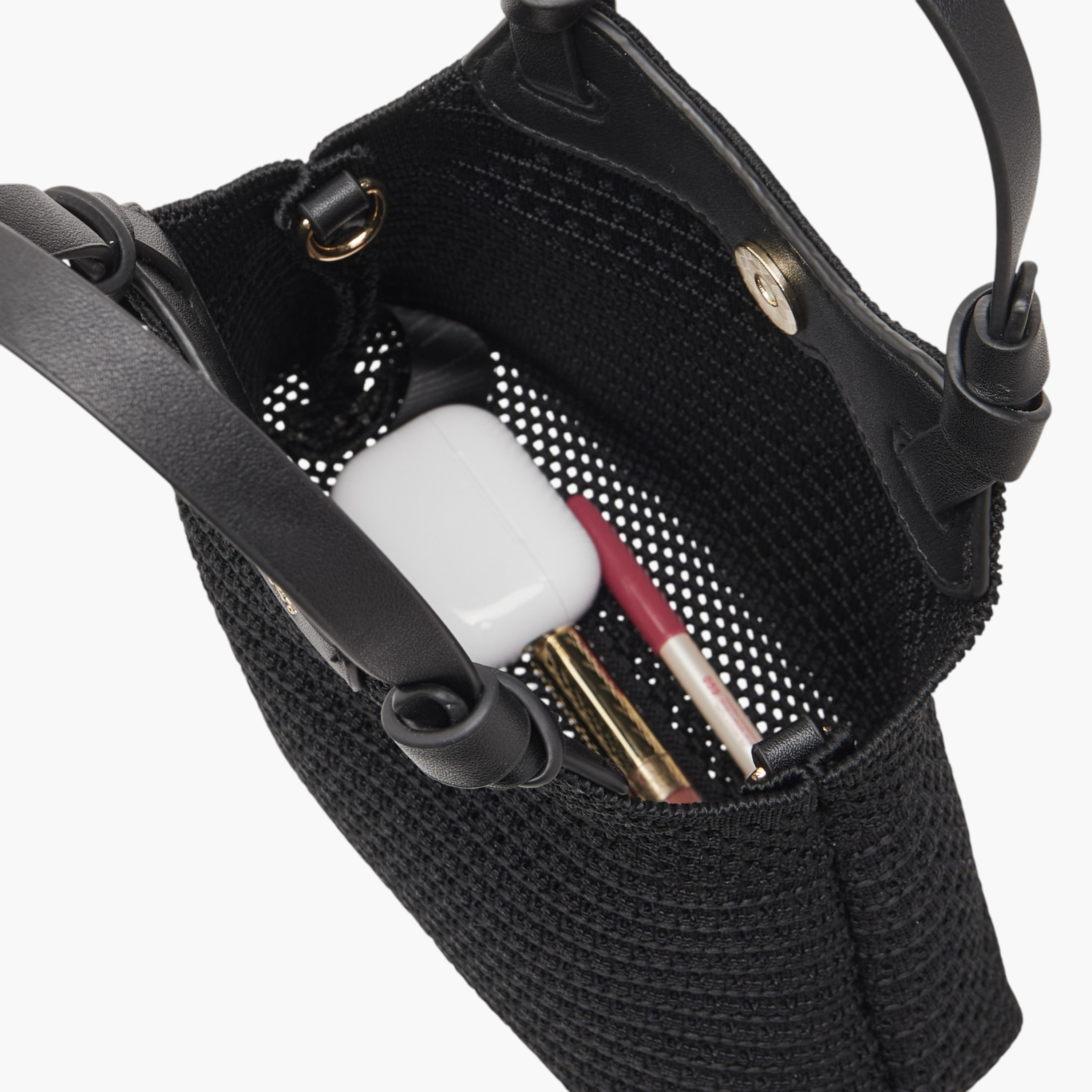 Missy Textured Shoulder Bag with Detachable Strap and Pouch-women-bagsandwallets-handbags-image-8