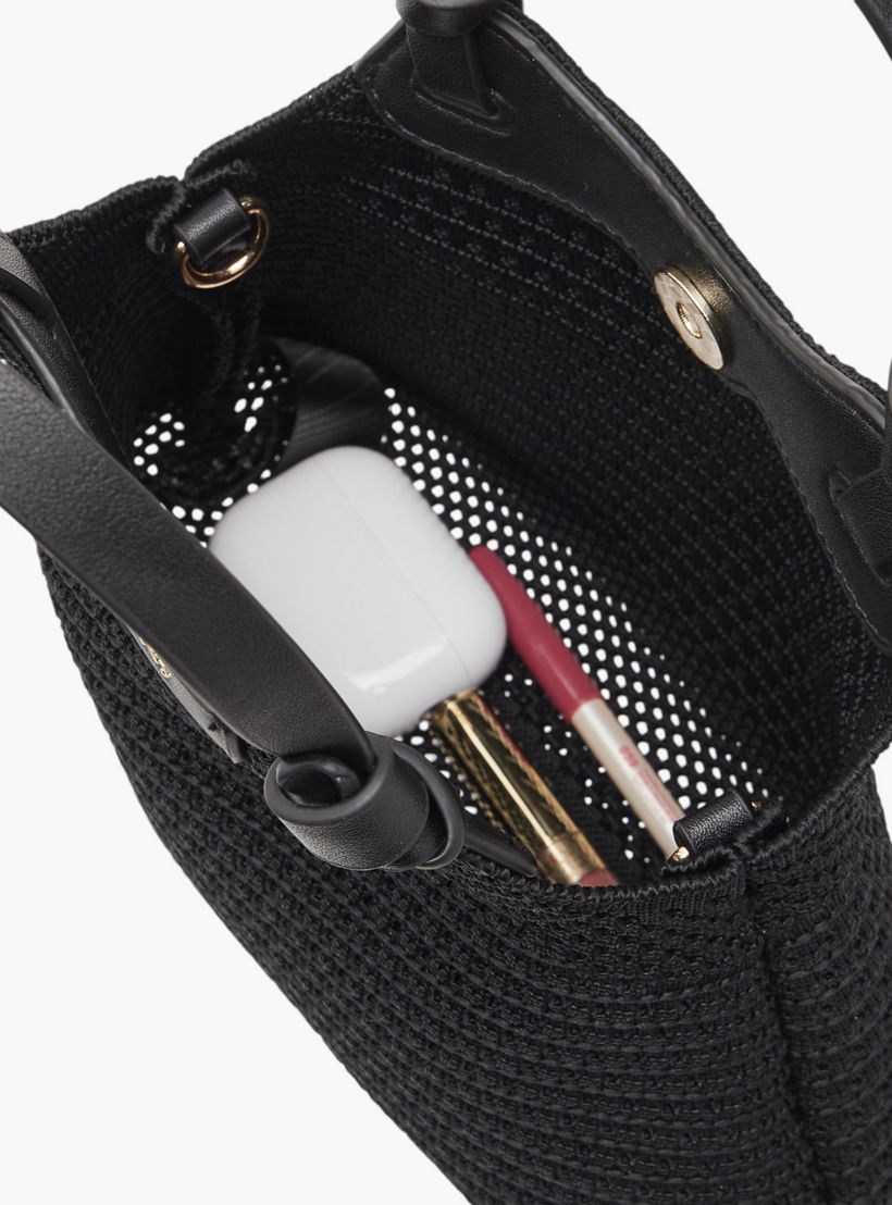 Missy Textured Shoulder Bag with Detachable Strap and Pouch-women-bagsandwallets-handbags-image-8