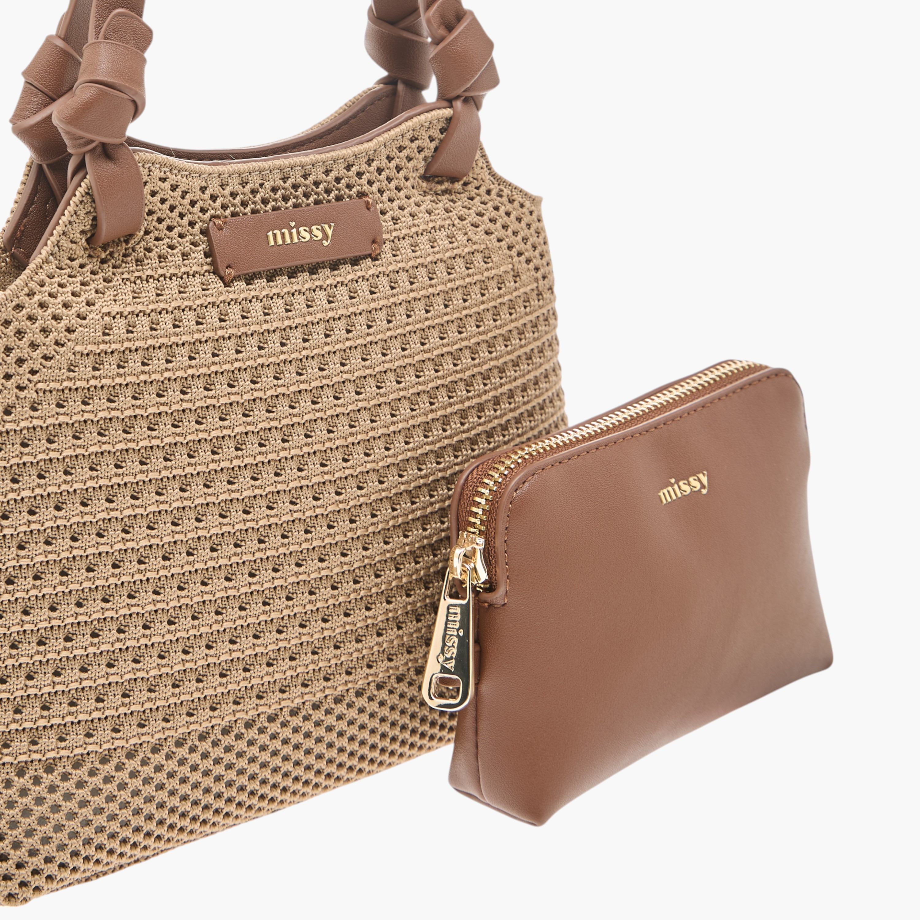 شنطة كتف بارزة الملمس بحزام قابل للفصل مع شنطة صغيرة من ميسي-women-bagsandwallets-handbags-image-5