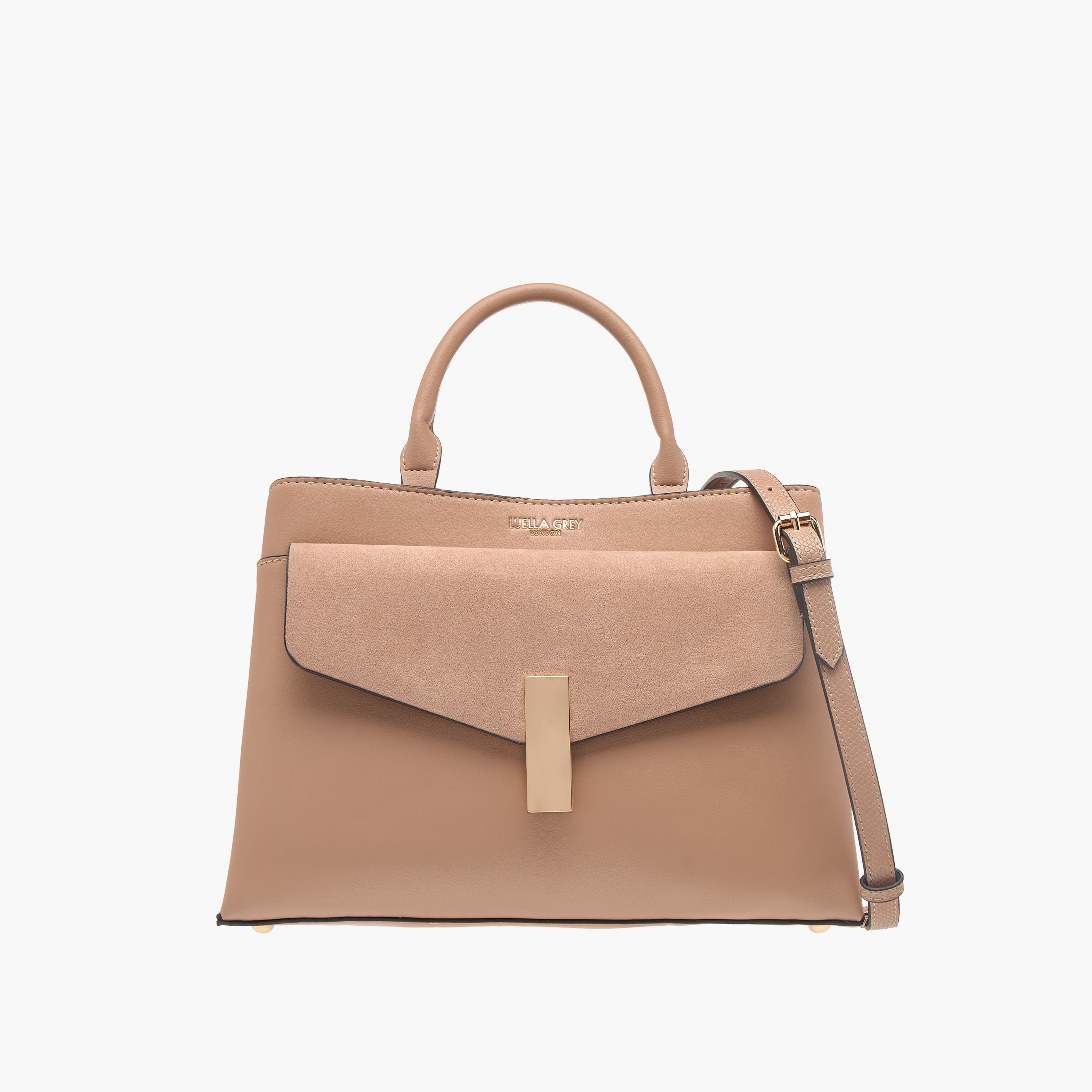 LUELLA GREY Textured Tote Bag with Top Handle and Adjustable Strap-women-bagsandwallets-handbags-image-1