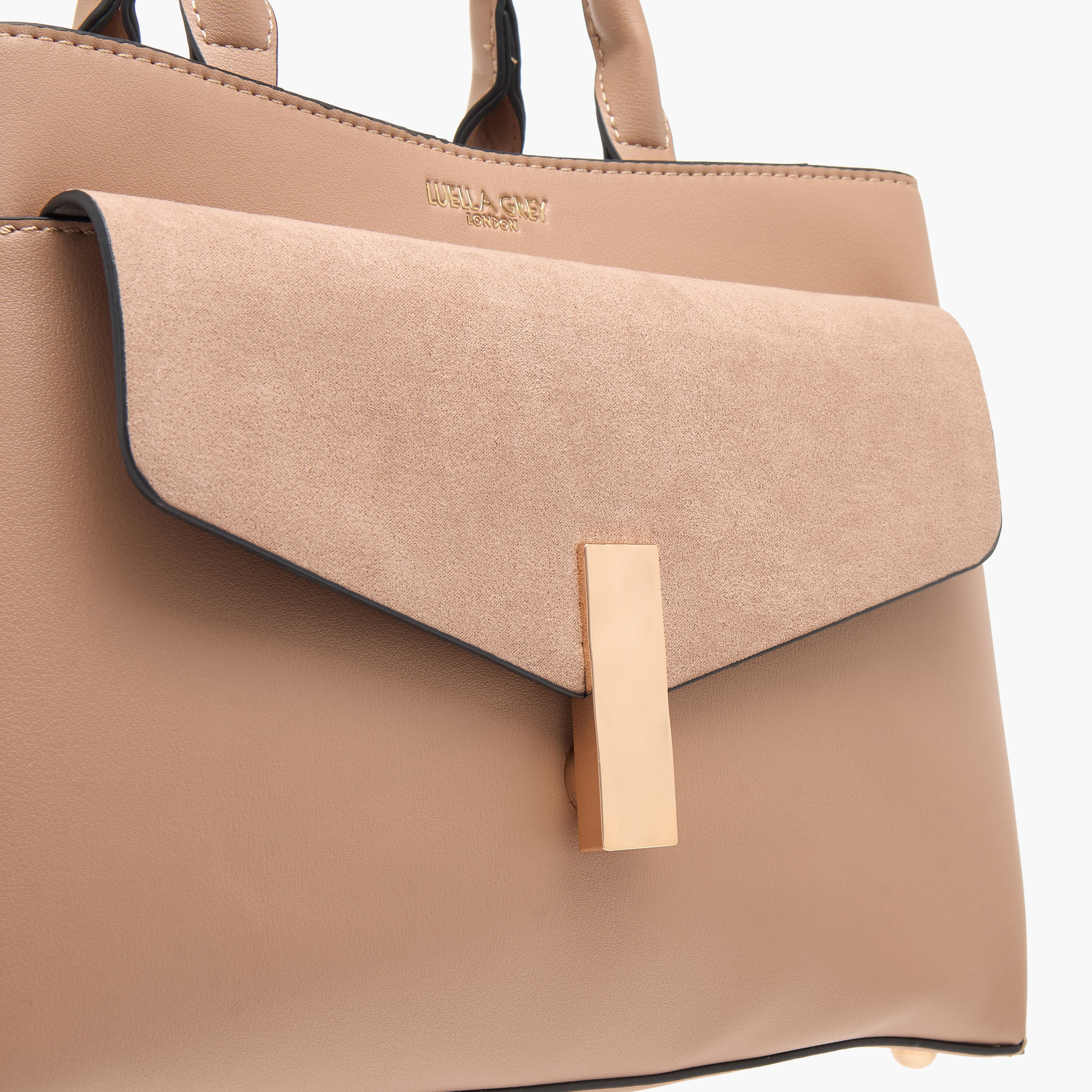 LUELLA GREY Textured Tote Bag with Top Handle and Adjustable Strap-women-bagsandwallets-handbags-image-5