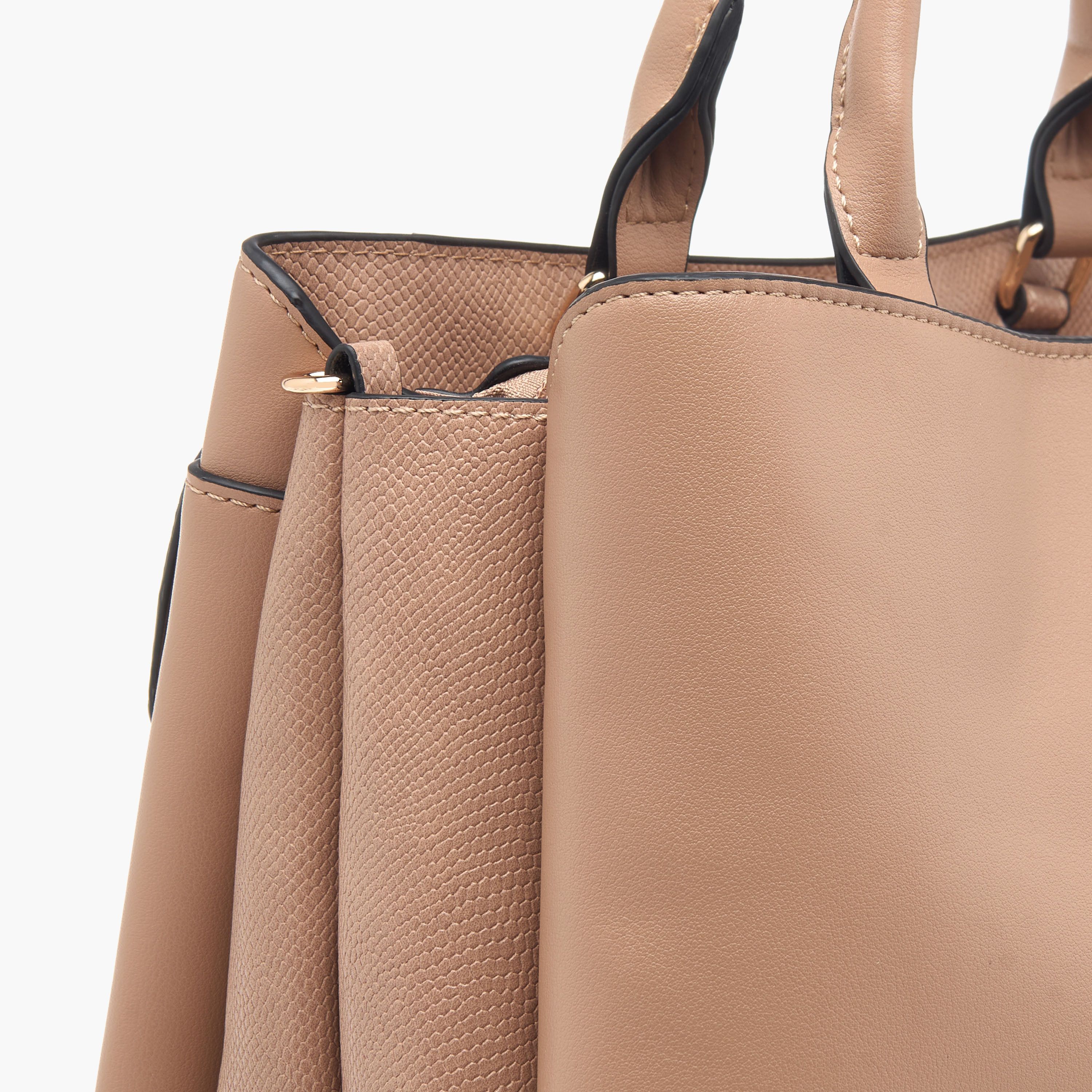 LUELLA GREY Textured Tote Bag with Top Handle and Adjustable Strap-women-bagsandwallets-handbags-image-6