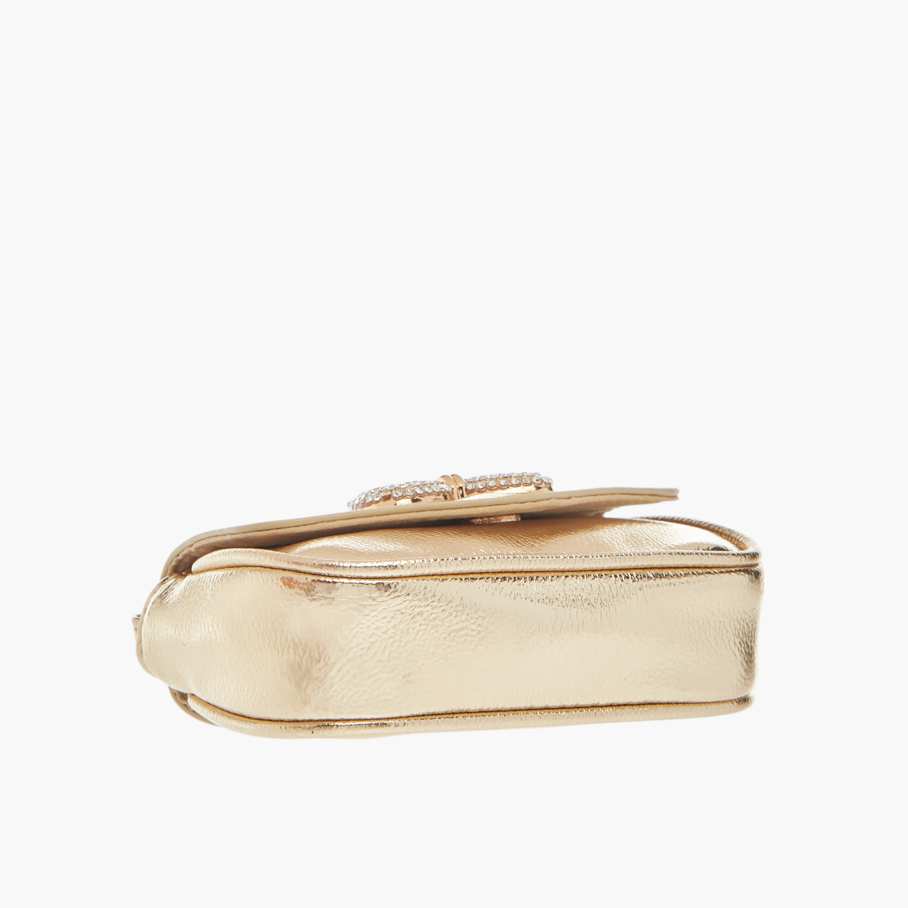 شنطة كروس بودي بحزام سلسلة وزر إغلاق وفيونكة مزينة من ليتل ميسي-girls-accessories-bags-image-5