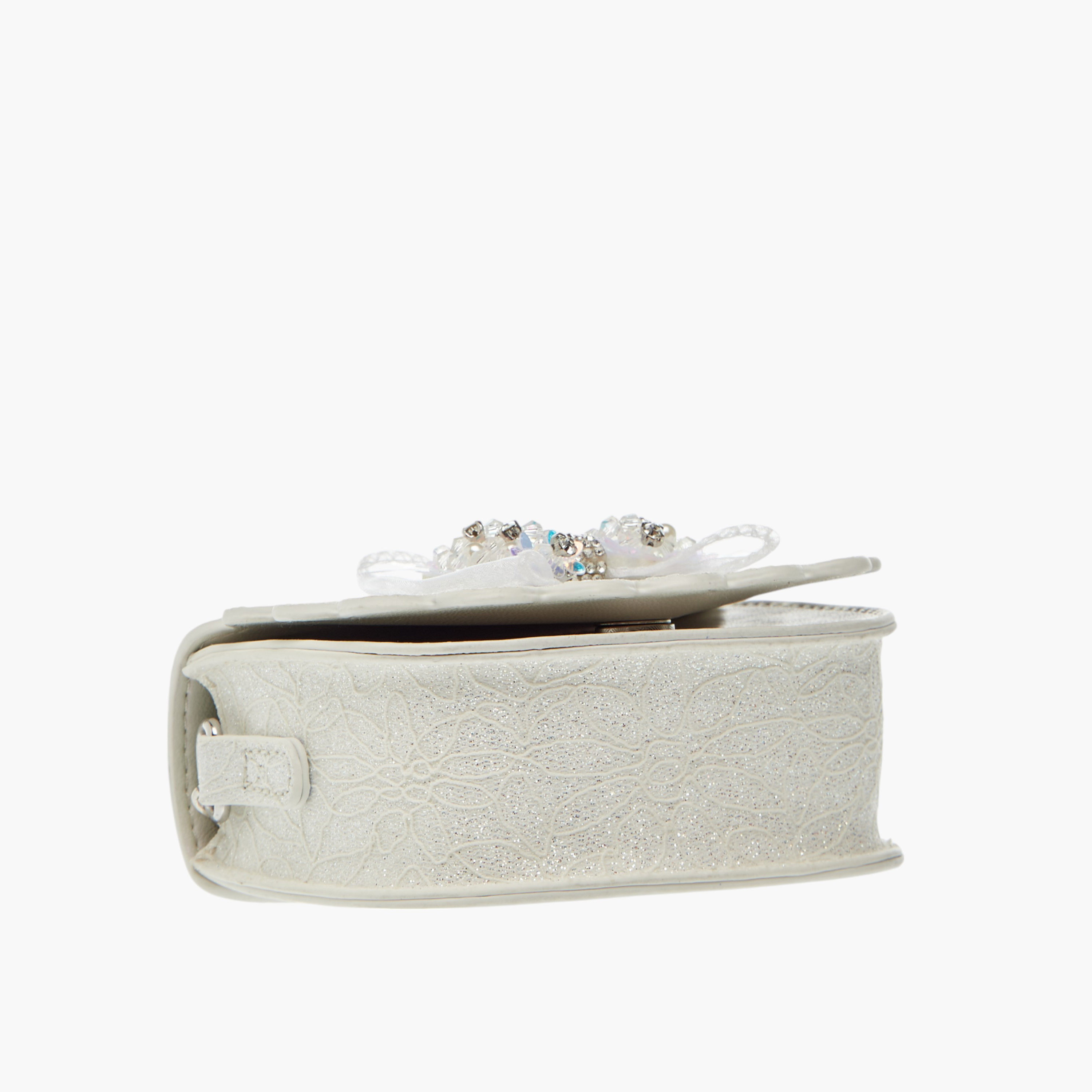 Little Missy Bow Accent Crossbody Bag with Chain Strap and Button Closure-girls-accessories-bags-image-5