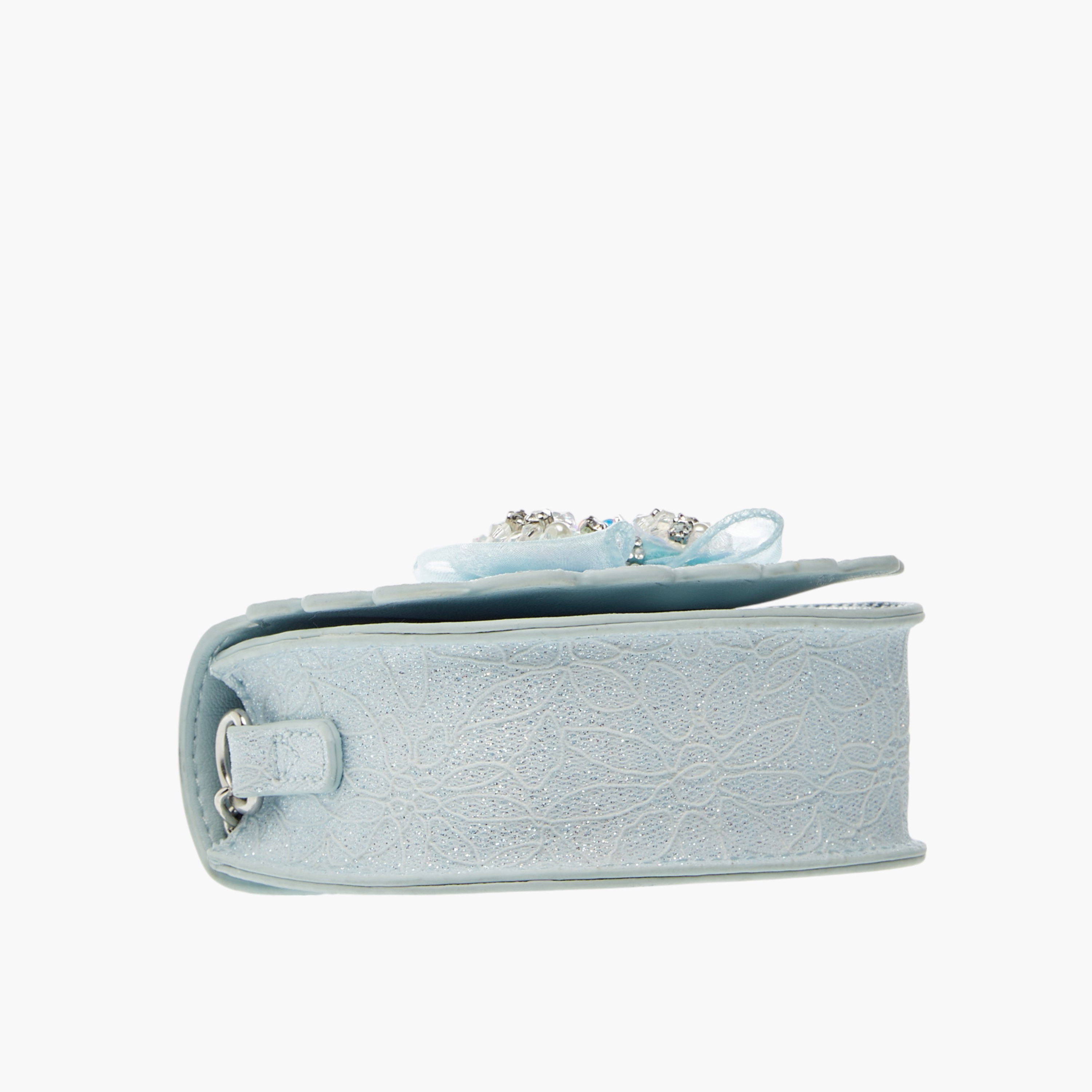 Little Missy Bow Accent Crossbody Bag with Chain Strap and Button Closure-girls-accessories-bags-image-5