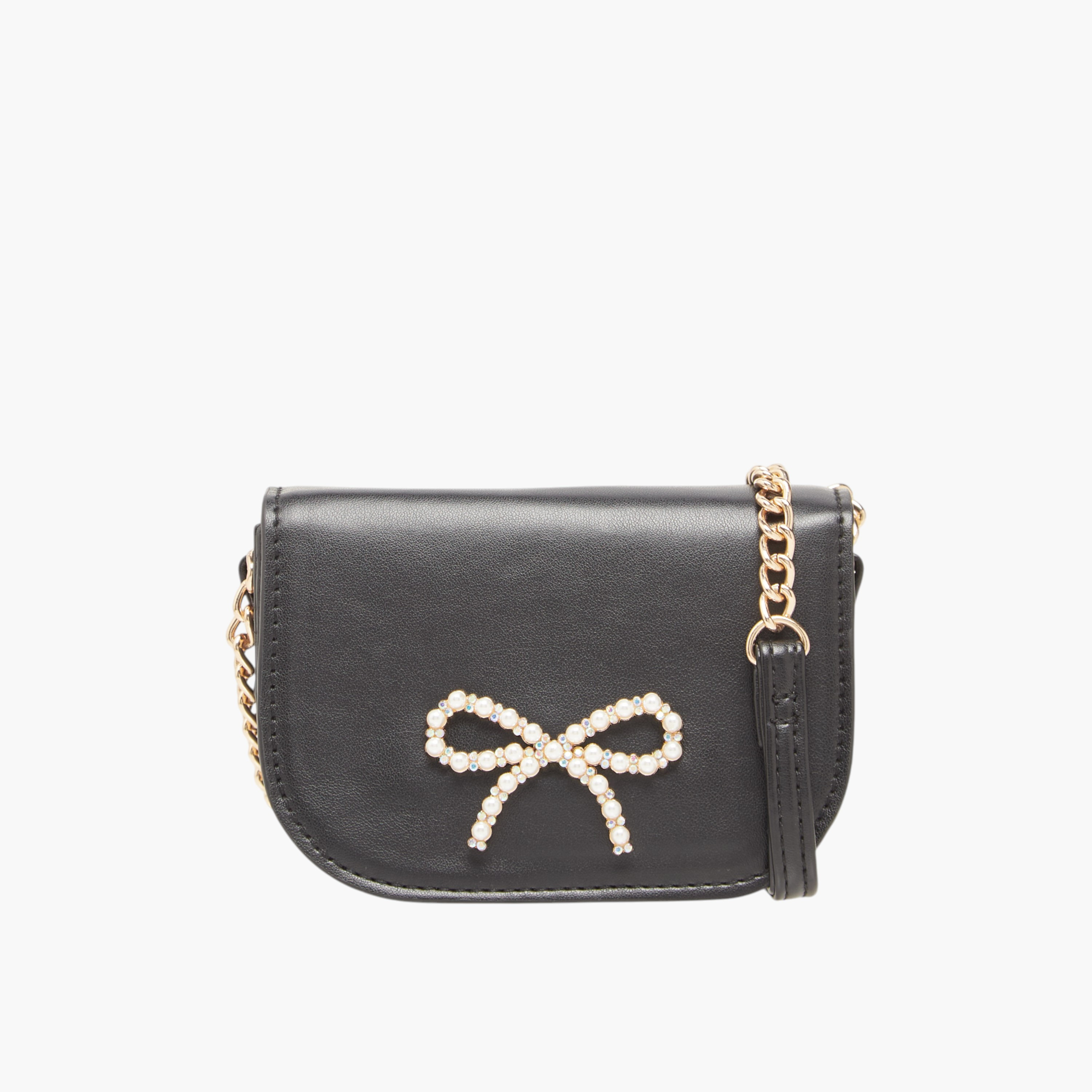 Little Missy Pearl Embellished Crossbody Bag with Magnetic Button Closure-girls-accessories-bags-image-1