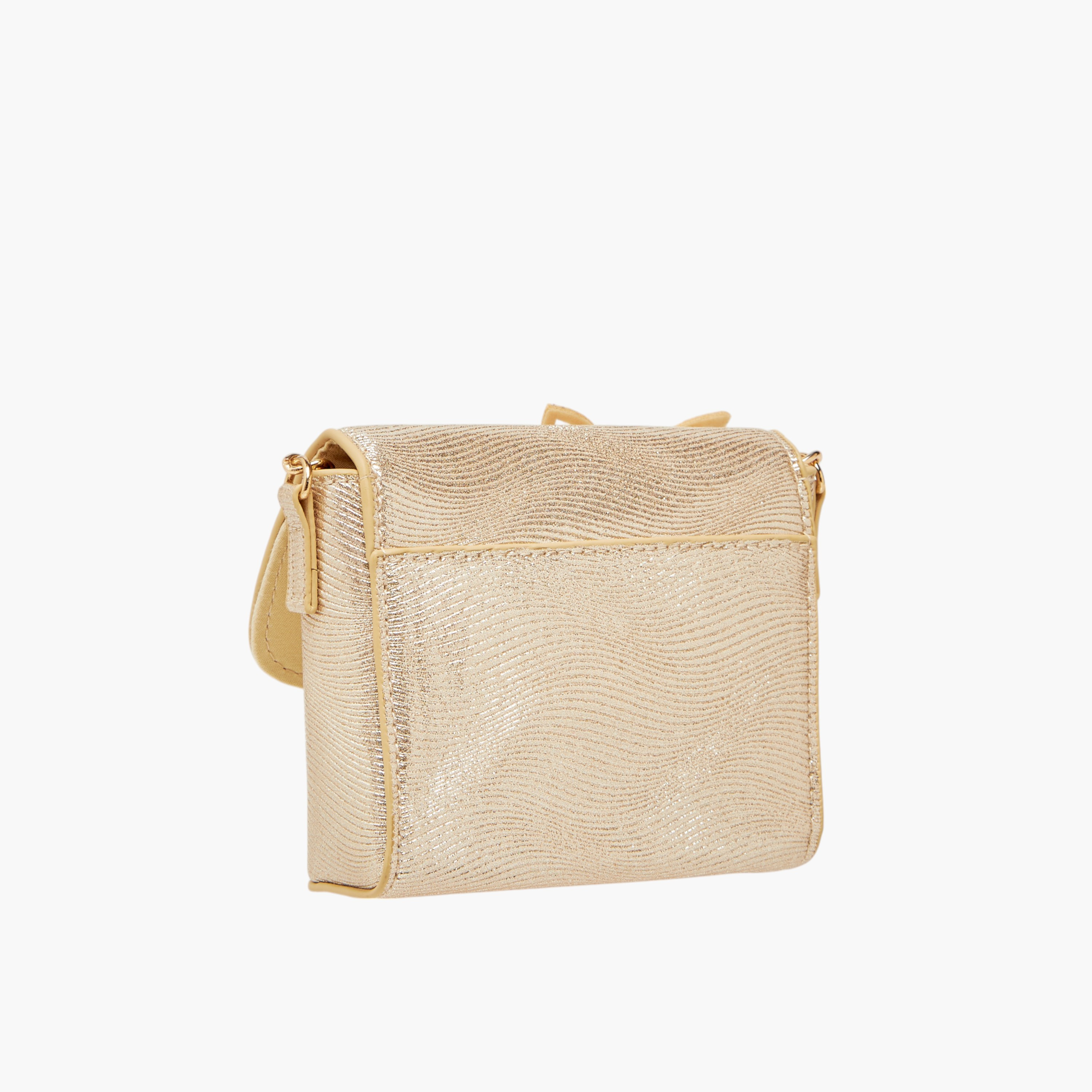 شنطة كروس بودي مزينة بحزام سلسلة وزر إغلاق من ليتل ميسي-girls-accessories-bags-image-3