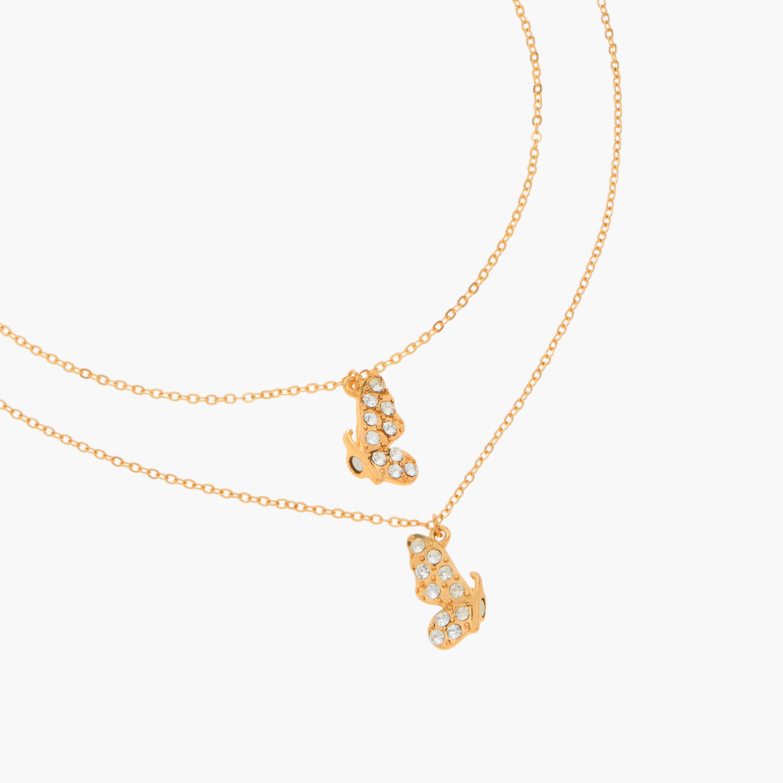 عقد بدلاية نصف فراشة بزينة مرصّعة - طقم من قطعتين-women-watchesandjewellery-jewellery-necklacesandpendants-image-5