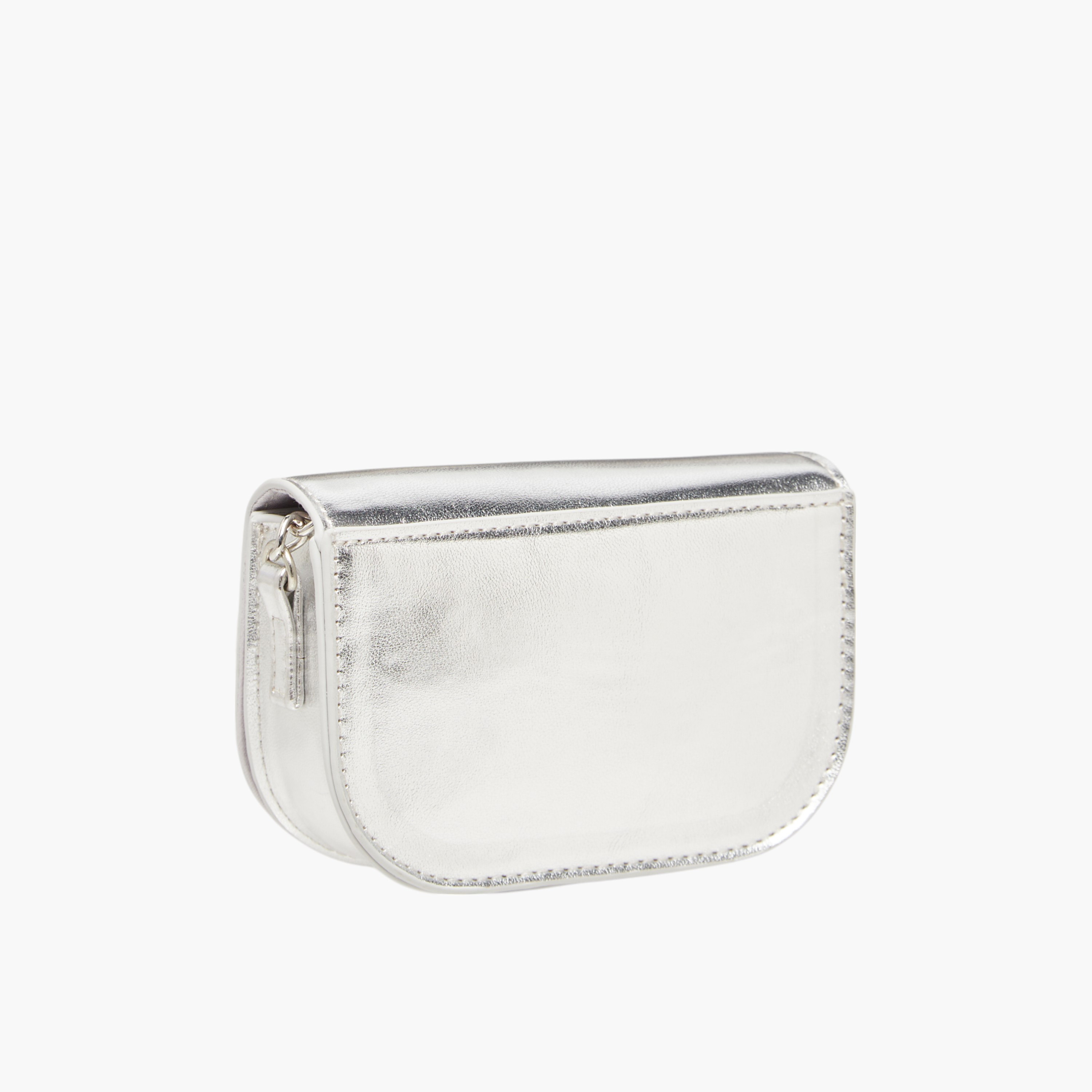 شنطة كروس بودي بحزام سلسلة وزر إغلاق وفيونكة مزينة من سيليست-girls-accessories-bags-image-9