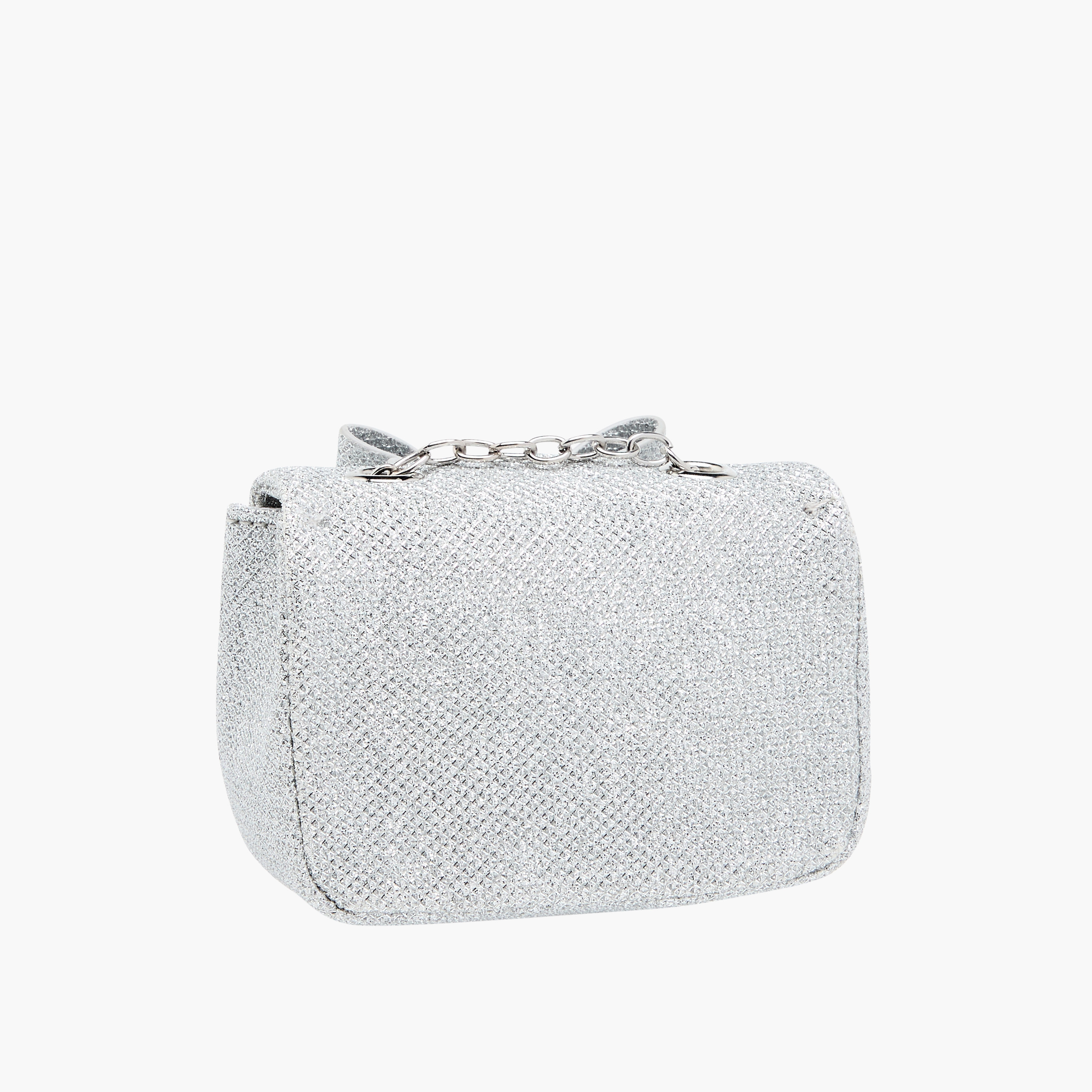Little Missy Bow Accent Crossbody Bag with Chain Strap and Twist Lock Closure-girls-accessories-bags-image-3
