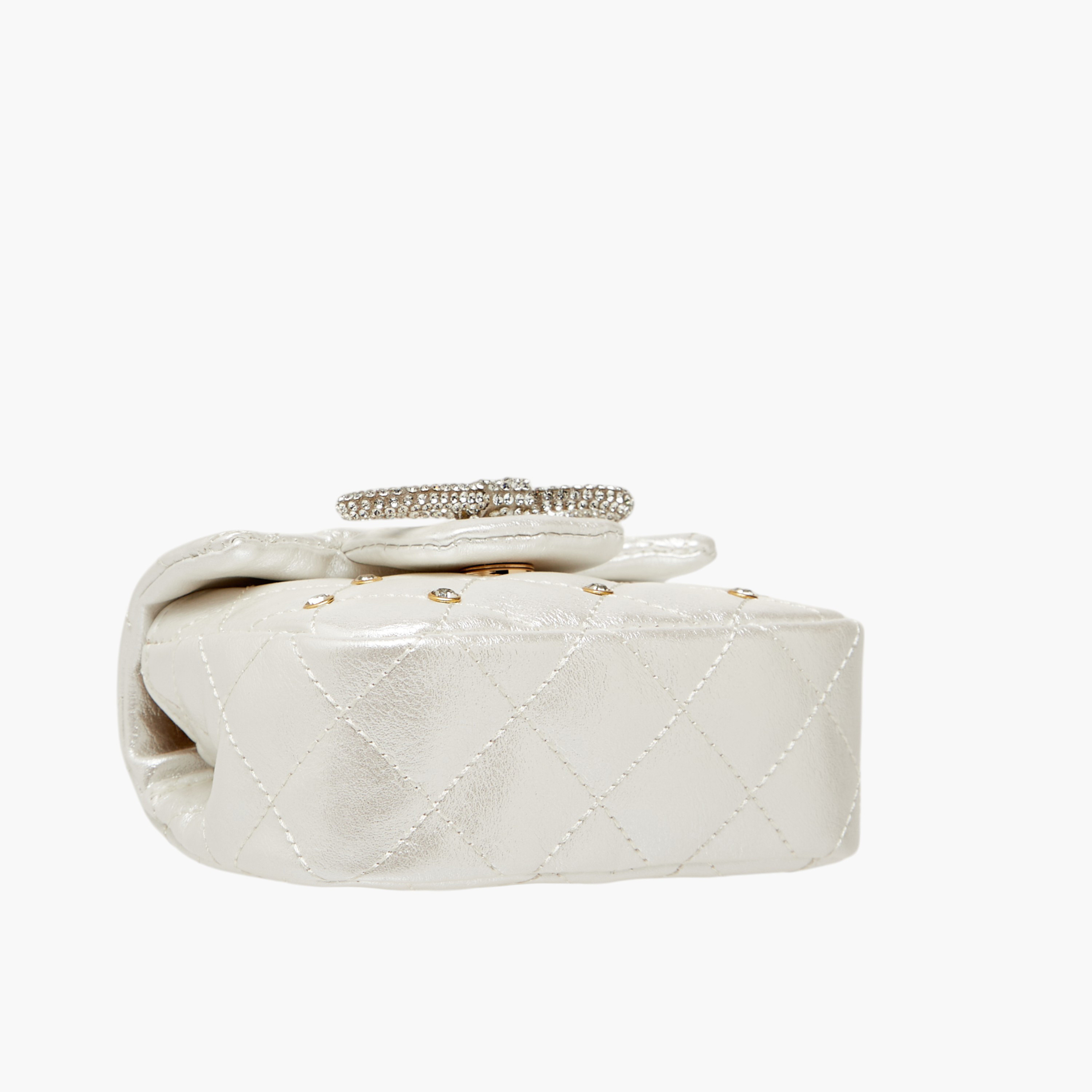 Little Missy Embellished Crossbody Bag with Chain Strap and Button Closure-girls-accessories-bags-image-5