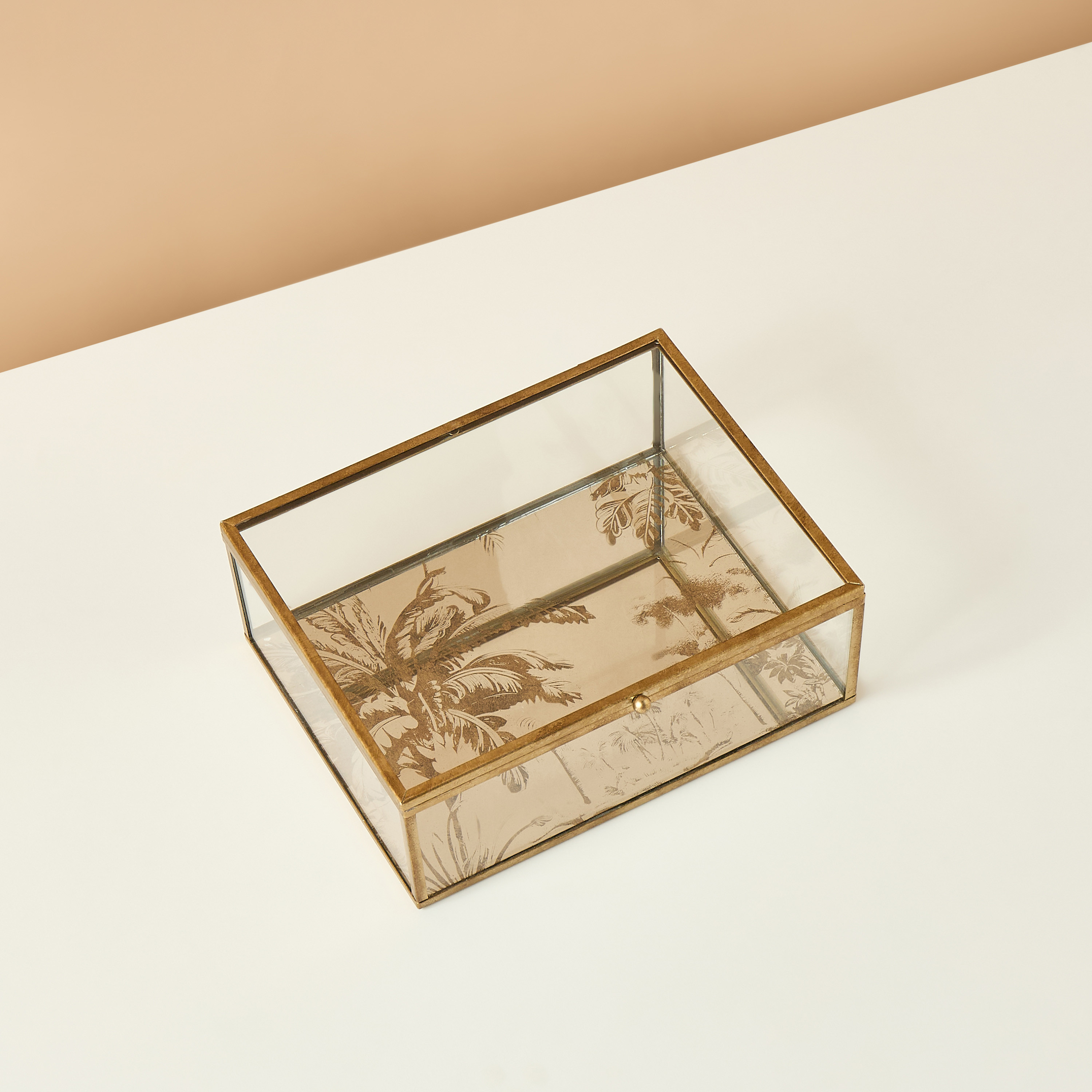 Palm Decorative Glass Box-household-decor-decorativeobjectsandsculptures-image-2