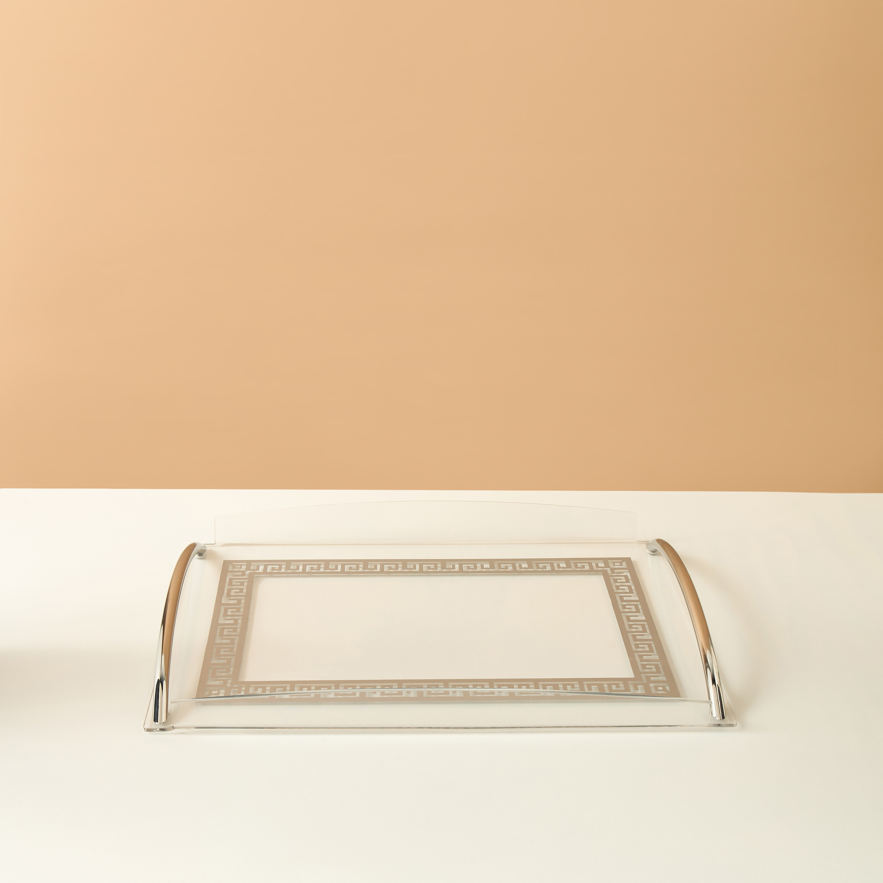 Gia Como Acrylic Tray With Metal Handle-household-decor-boxesandtrays-image-2