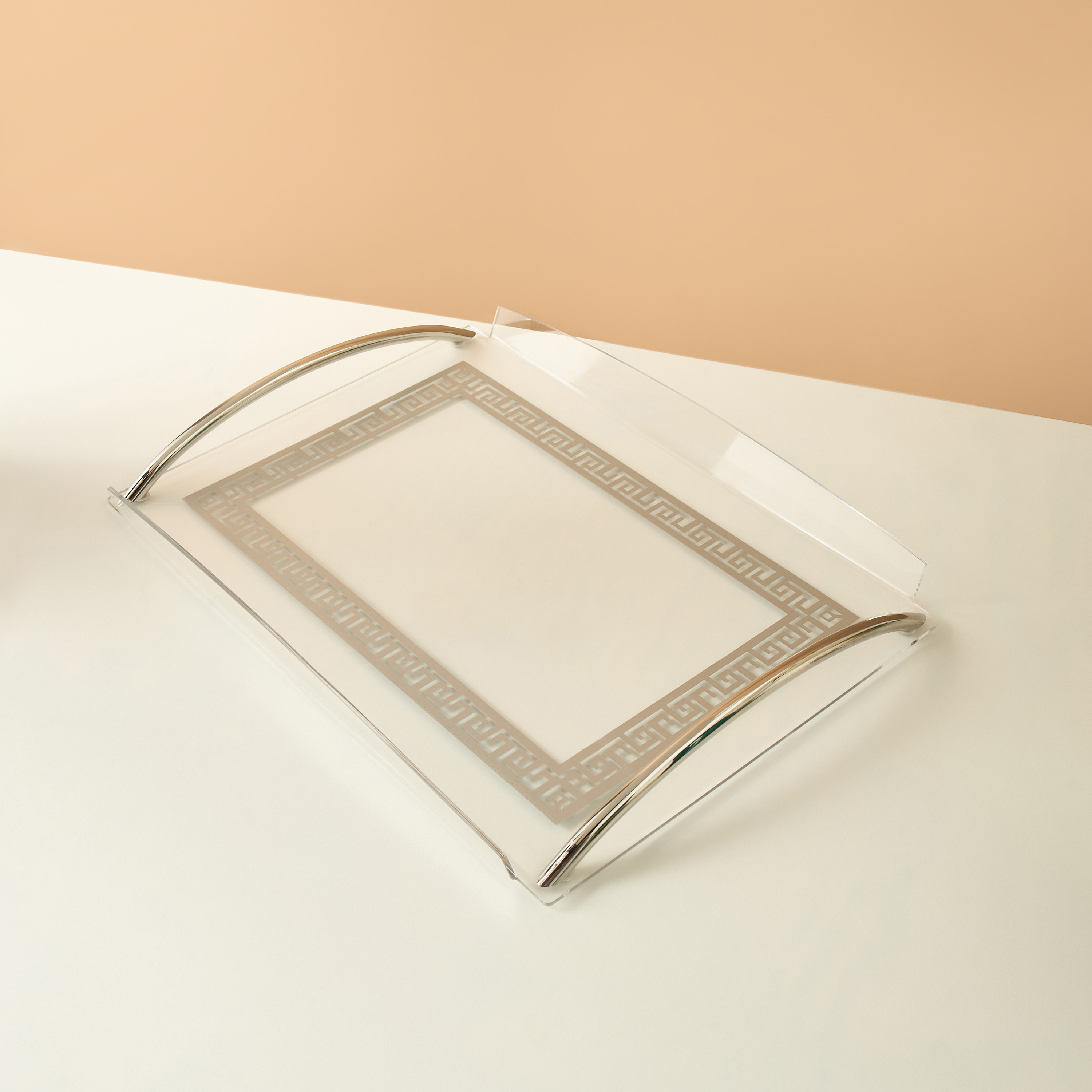 Gia Como Acrylic Tray With Metal Handle-household-decor-boxesandtrays-image-3