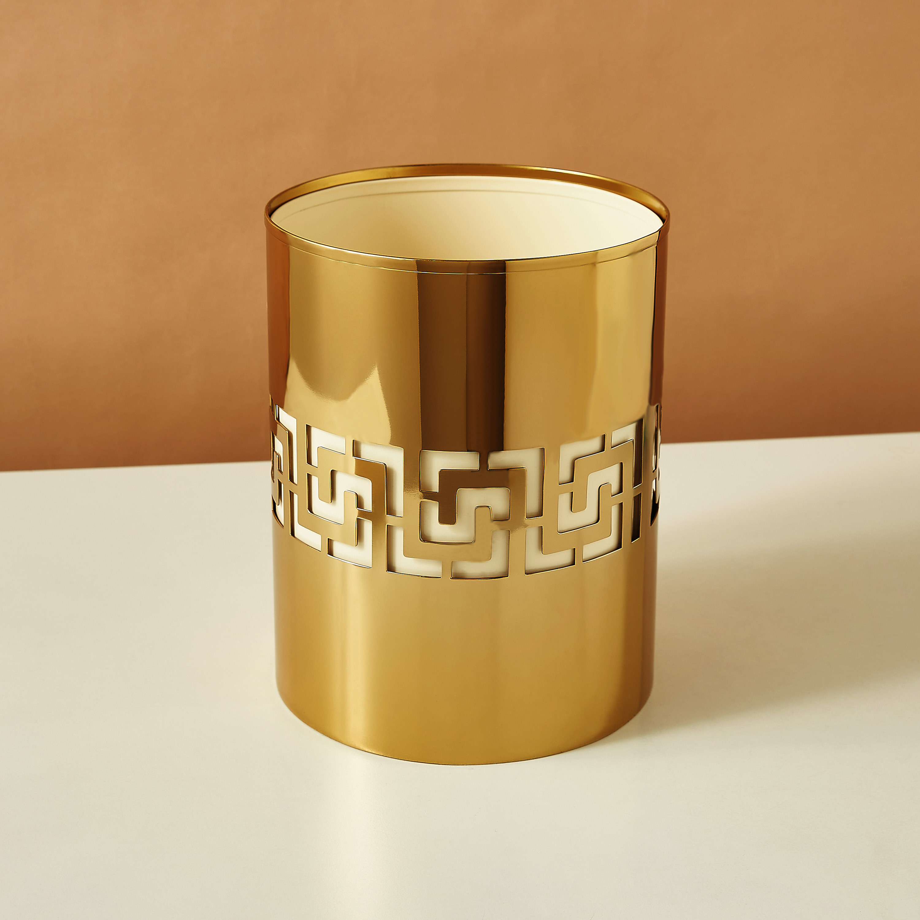 Gia Como Cutwork Detail Waste Bin-household-bathandlaundry-wastebinsandaccessories-image-3