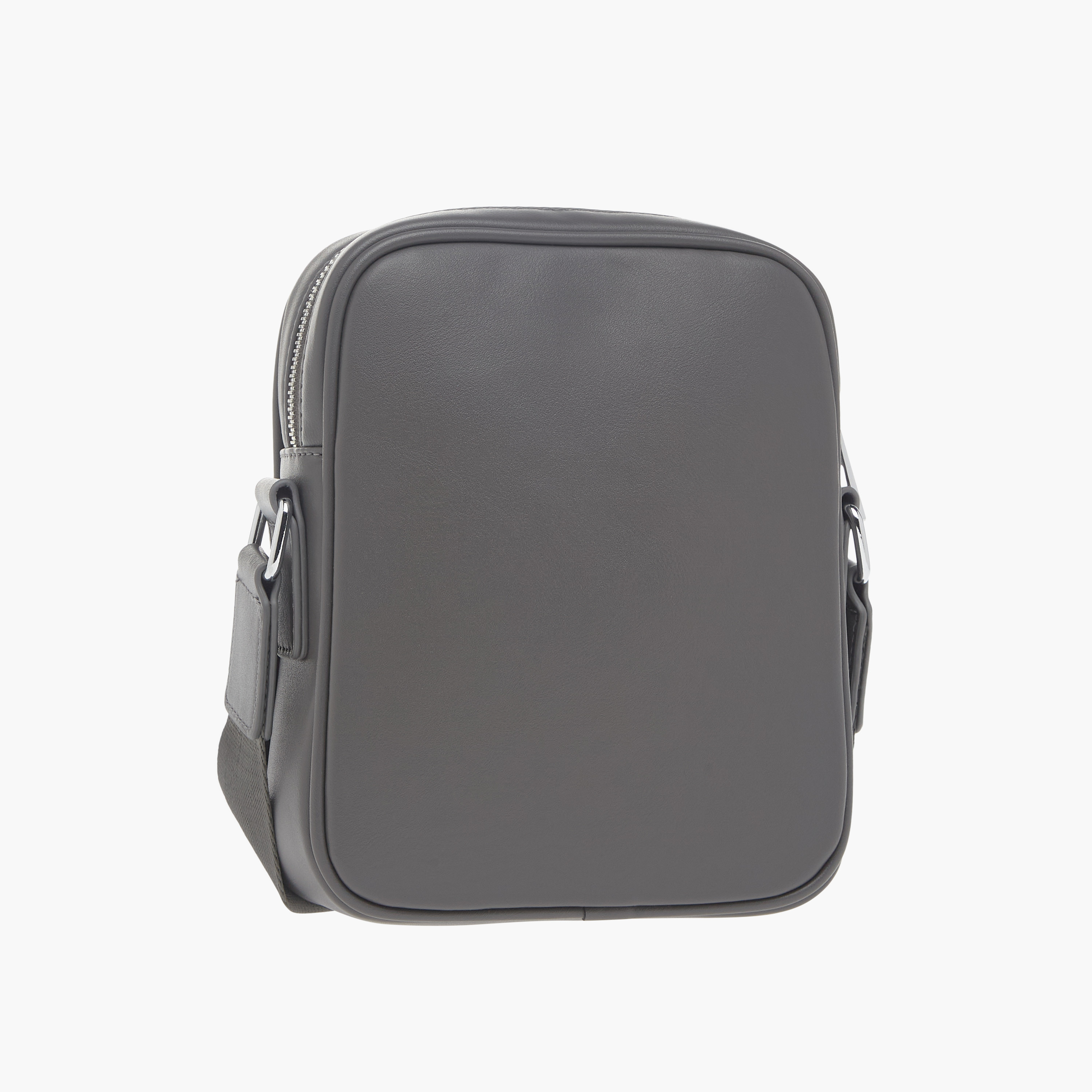 Duchini Textured Crossbody Bag with Zip Closure and Adjustable Strap-men-bags-image-3