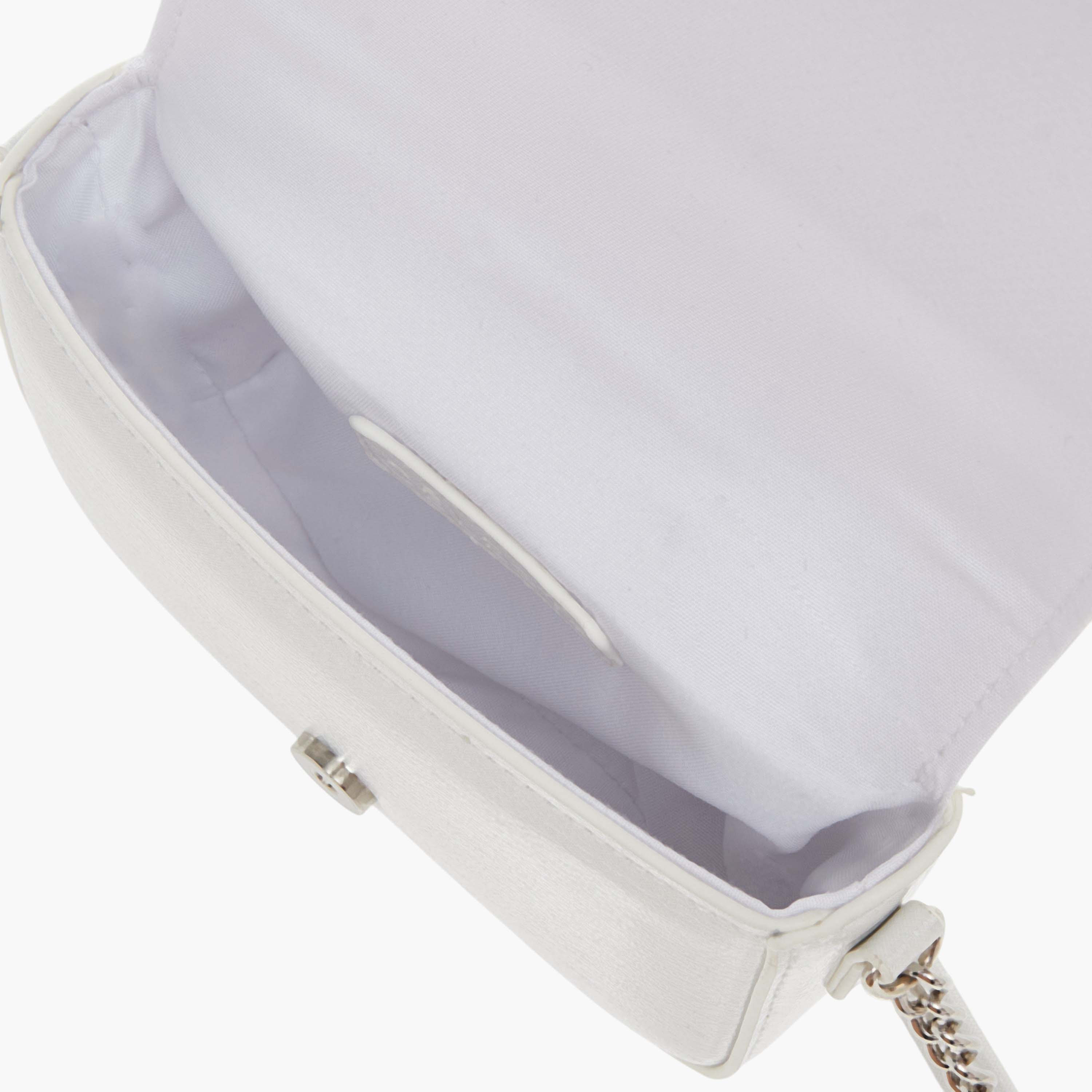 Celeste Bow Embellished Crossbody Bag with Chain Detail Strap and Flap Closure-girls-accessories-bags-image-7