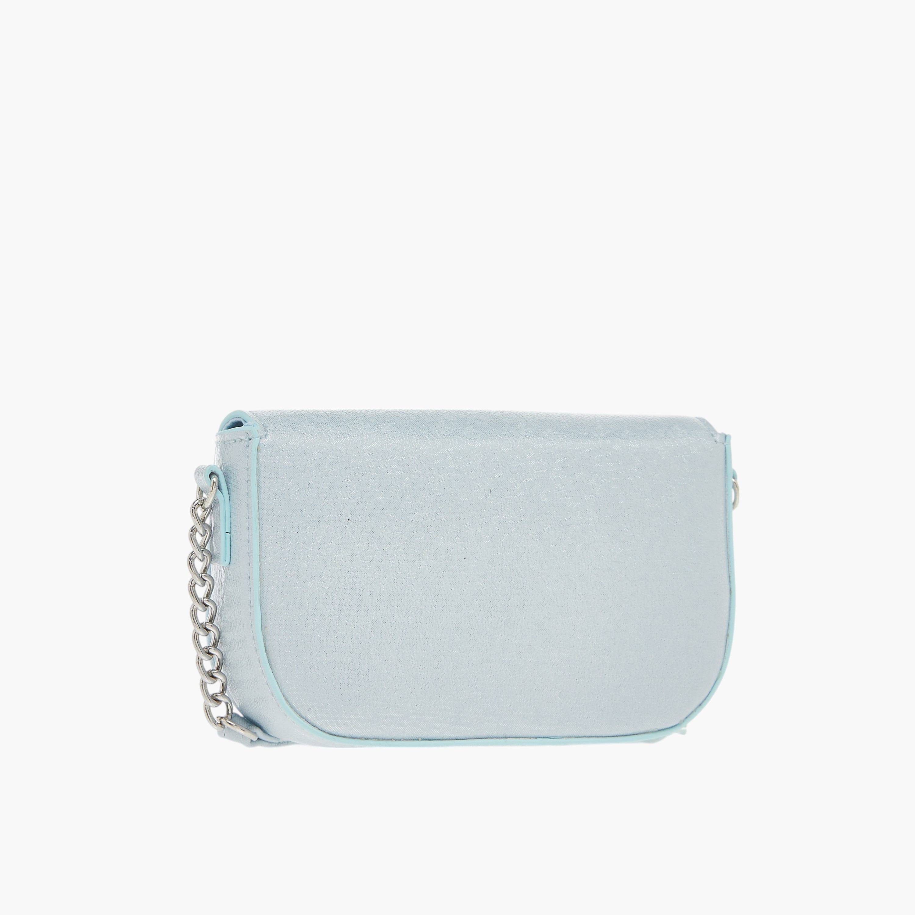 Celeste Bow Embellished Crossbody Bag with Chain Detail Strap and Flap Closure-girls-accessories-bags-image-3