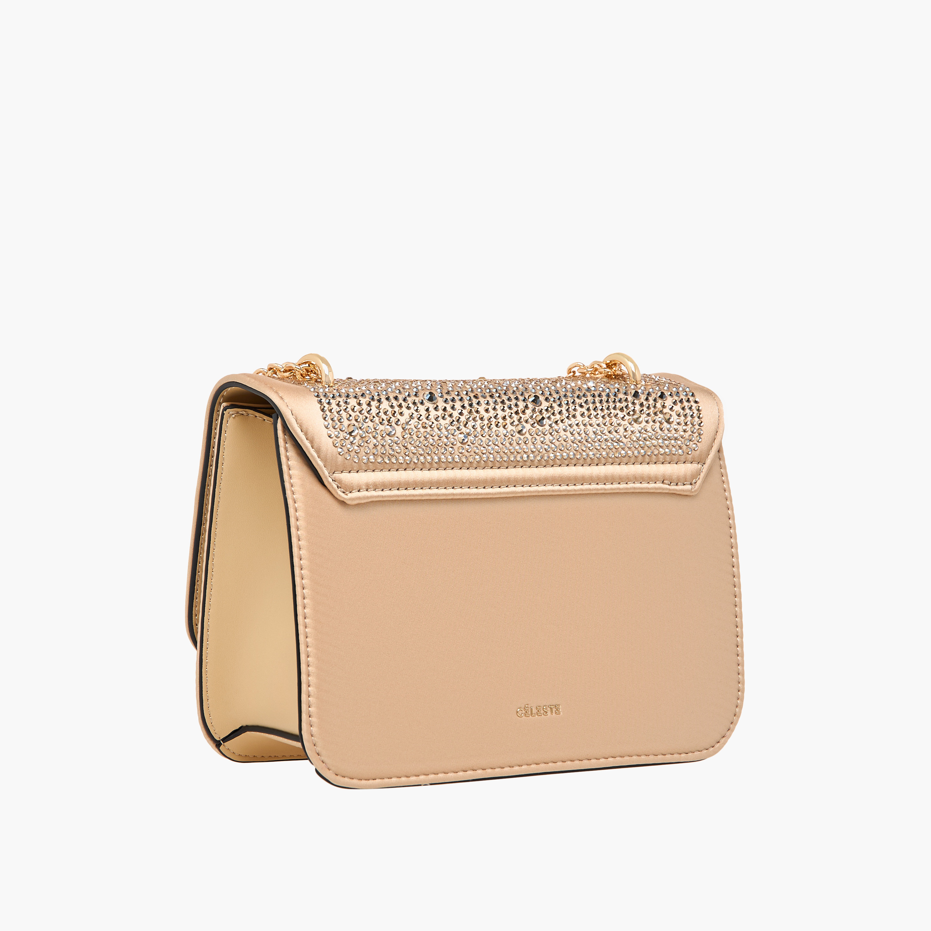 Celeste Rhinestone Embellished Crossbody Bag with Chain Strap-women-bagsandwallets-handbags-image-3