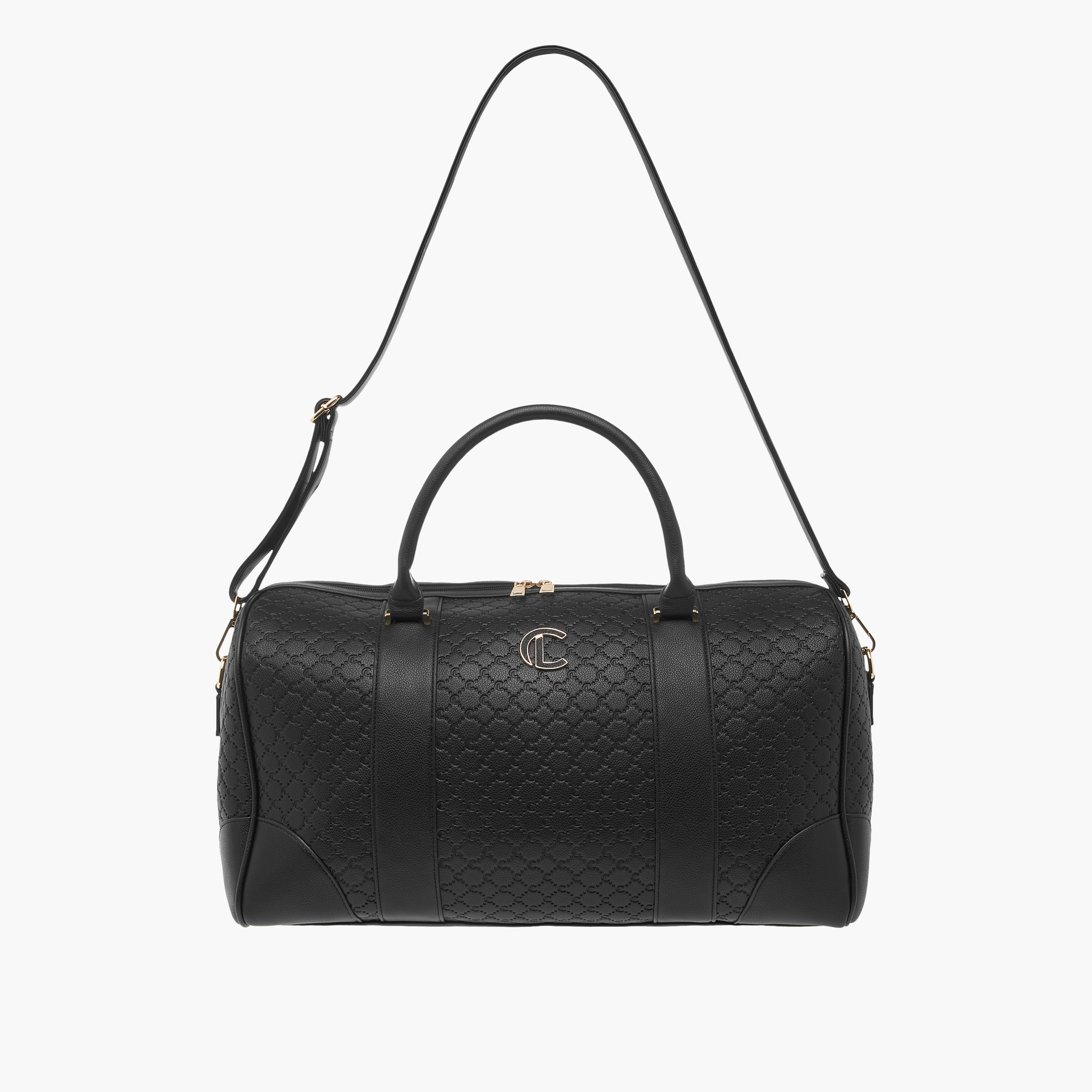 Le Confort Monogram Textured Duffel Bag with Zip Closure with Double Handle-travel-luggagesandbags-dufflebags-image-2