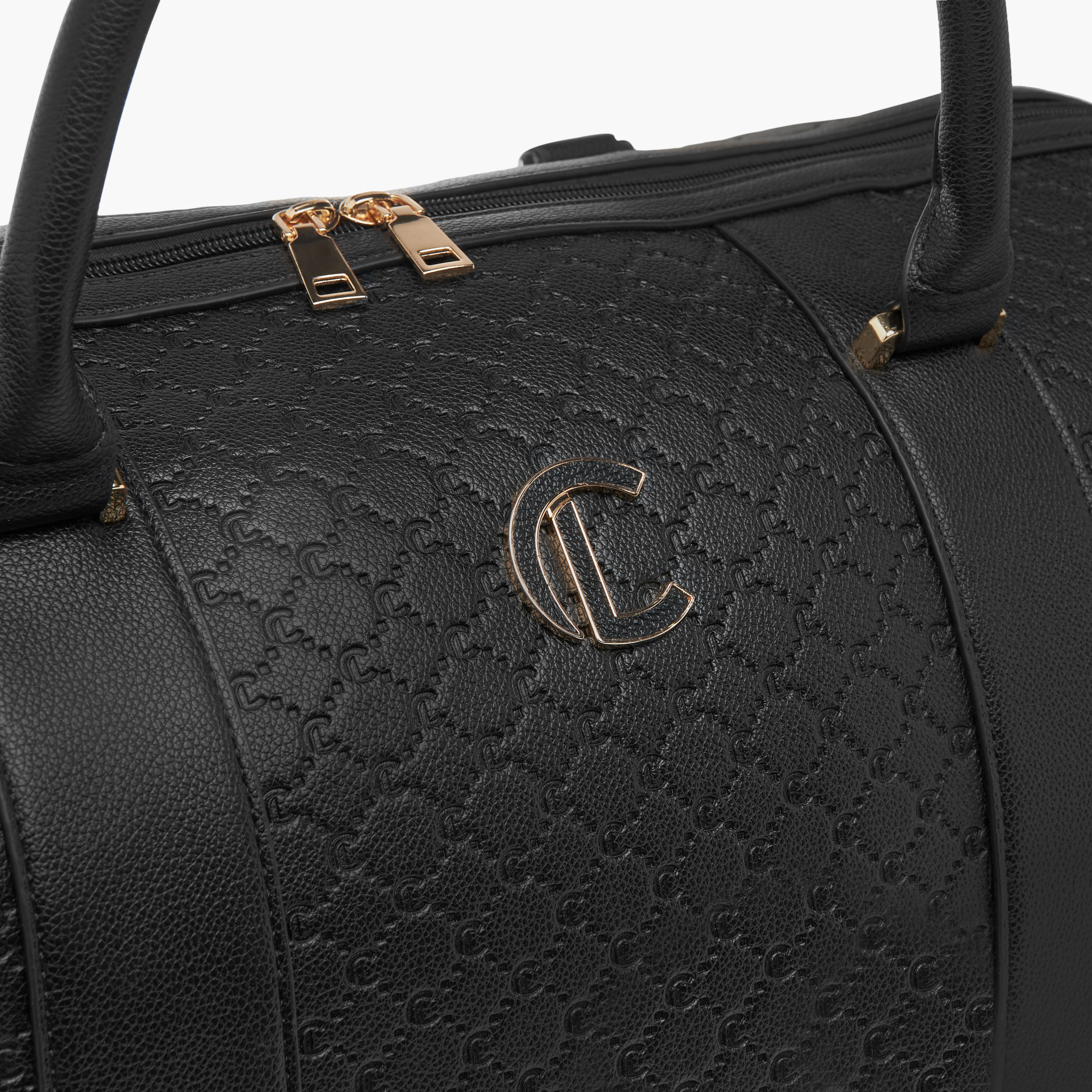 Le Confort Monogram Textured Duffel Bag with Zip Closure with Double Handle-travel-luggagesandbags-dufflebags-image-4