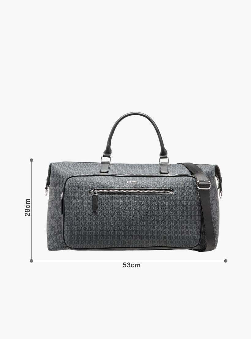 شنطة دافل بمقبض مزدوج وسحاب إغلاق وطبعات مونوجرام من دوتشيني-travel-luggagesandbags-dufflebags-image-2