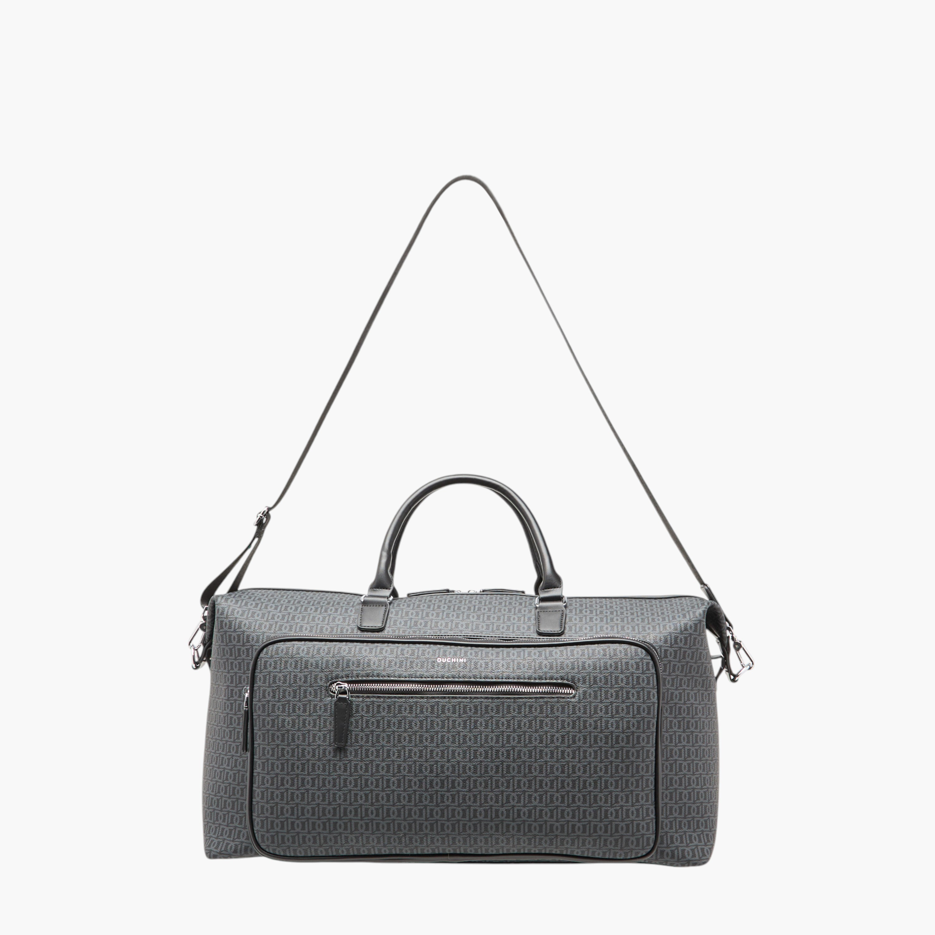 شنطة دافل بمقبض مزدوج وسحاب إغلاق وطبعات مونوجرام من دوتشيني-travel-luggagesandbags-dufflebags-image-3