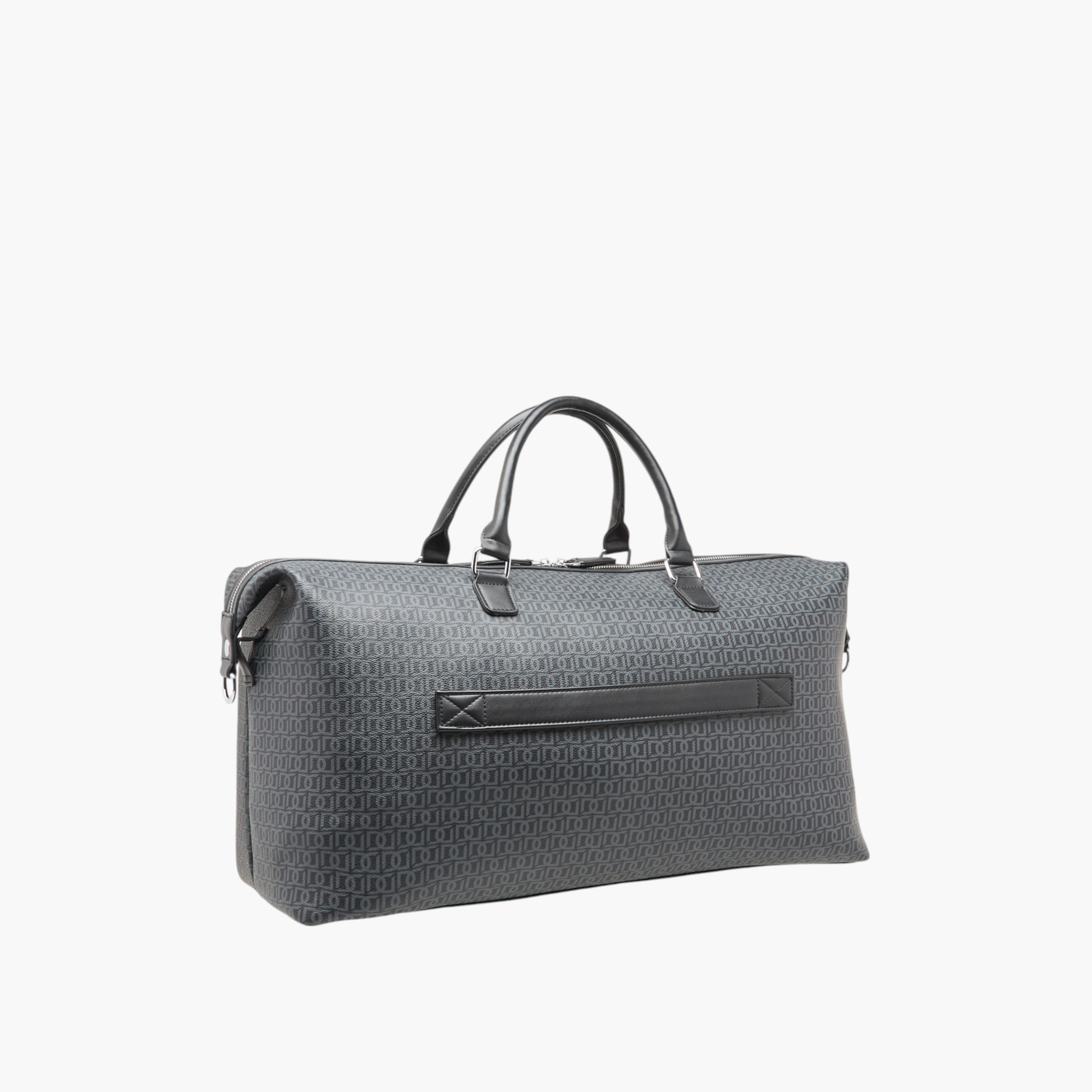 شنطة دافل بمقبض مزدوج وسحاب إغلاق وطبعات مونوجرام من دوتشيني-travel-luggagesandbags-dufflebags-image-4