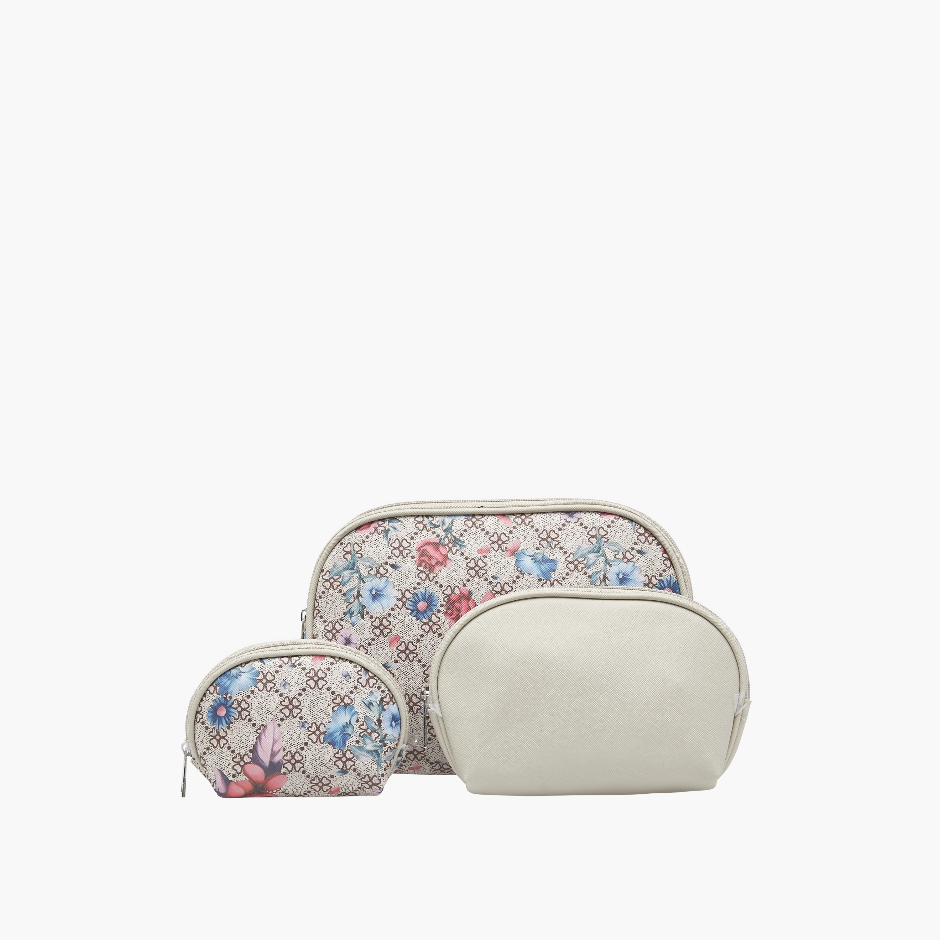 Floral Print 3-Piece Cosmetic Pouch Set-beautyandpersonalcare-makeup-brushesandaccessories-makeuppouches-image-1