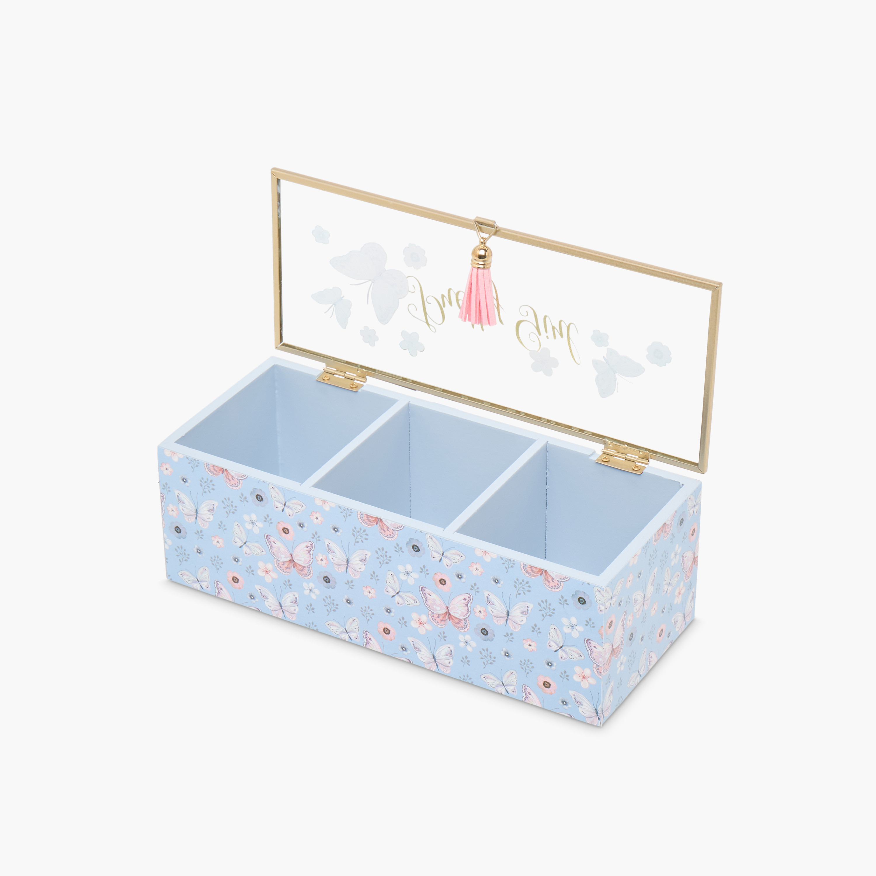 Butterfly Print Jewellery Organiser - 24x10x8 cms-women-watchesandjewellery-jewellery-storage-image-2