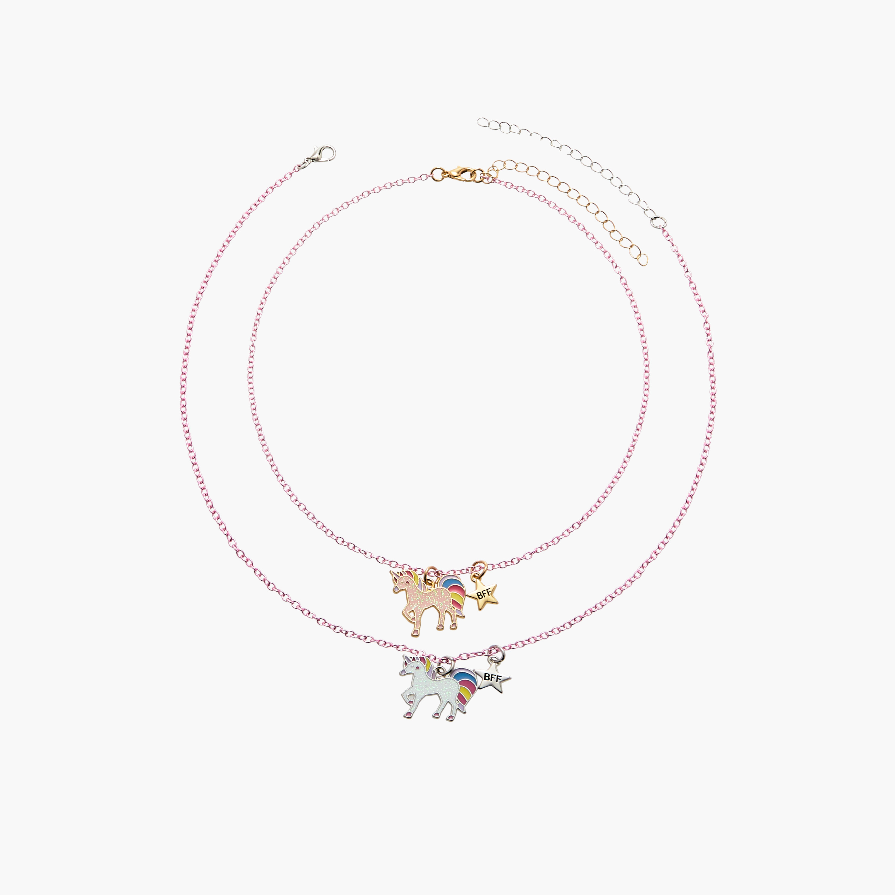 Flora Bella Unicorn Pendant Necklace with Lobster Clasp Closure - Set of 2-girls-accessories-jewellery-image-1