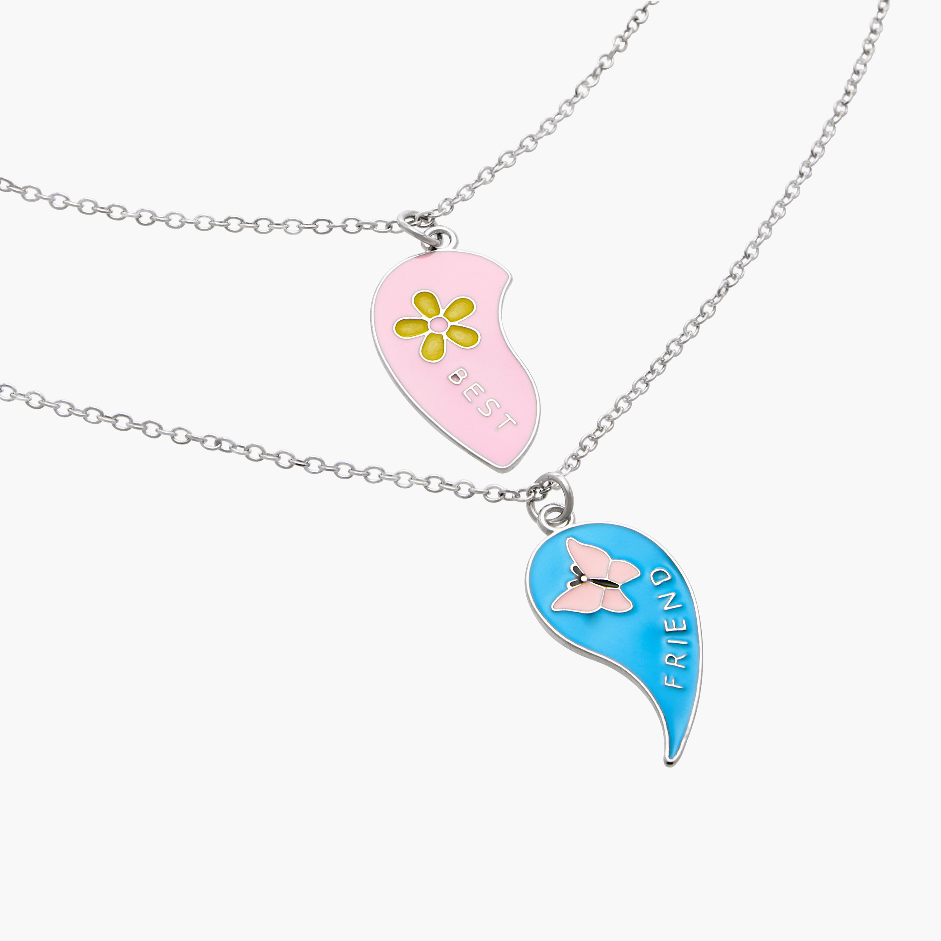 Flora Bella Floral Pendant Necklace with Lobster Clasp Closure - Set of 2-girls-accessories-jewellery-image-4