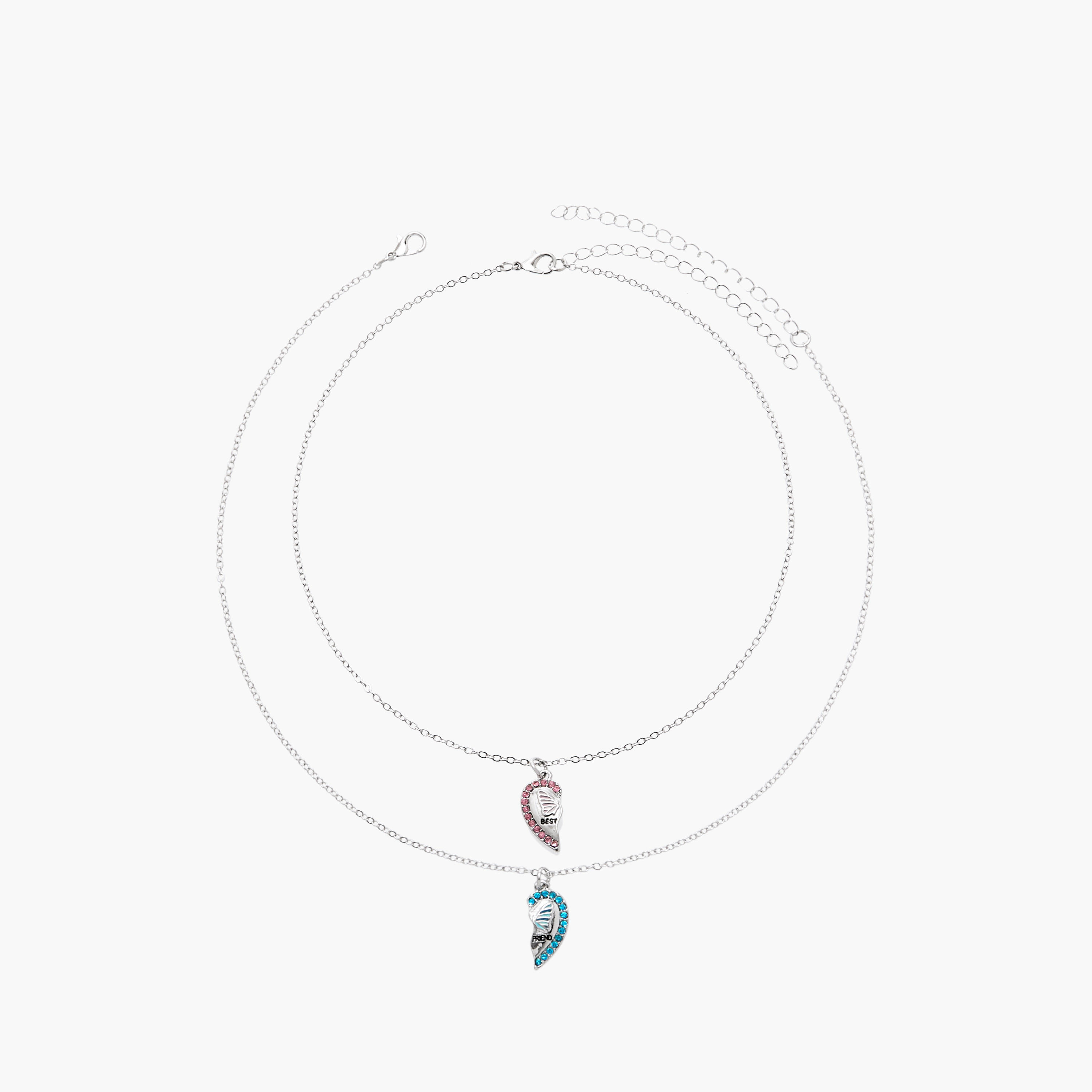 Flora Bella Butterfly BFF Pendant Necklace with Lobster Clasp Closure - Set of 2-girls-accessories-jewellery-image-1