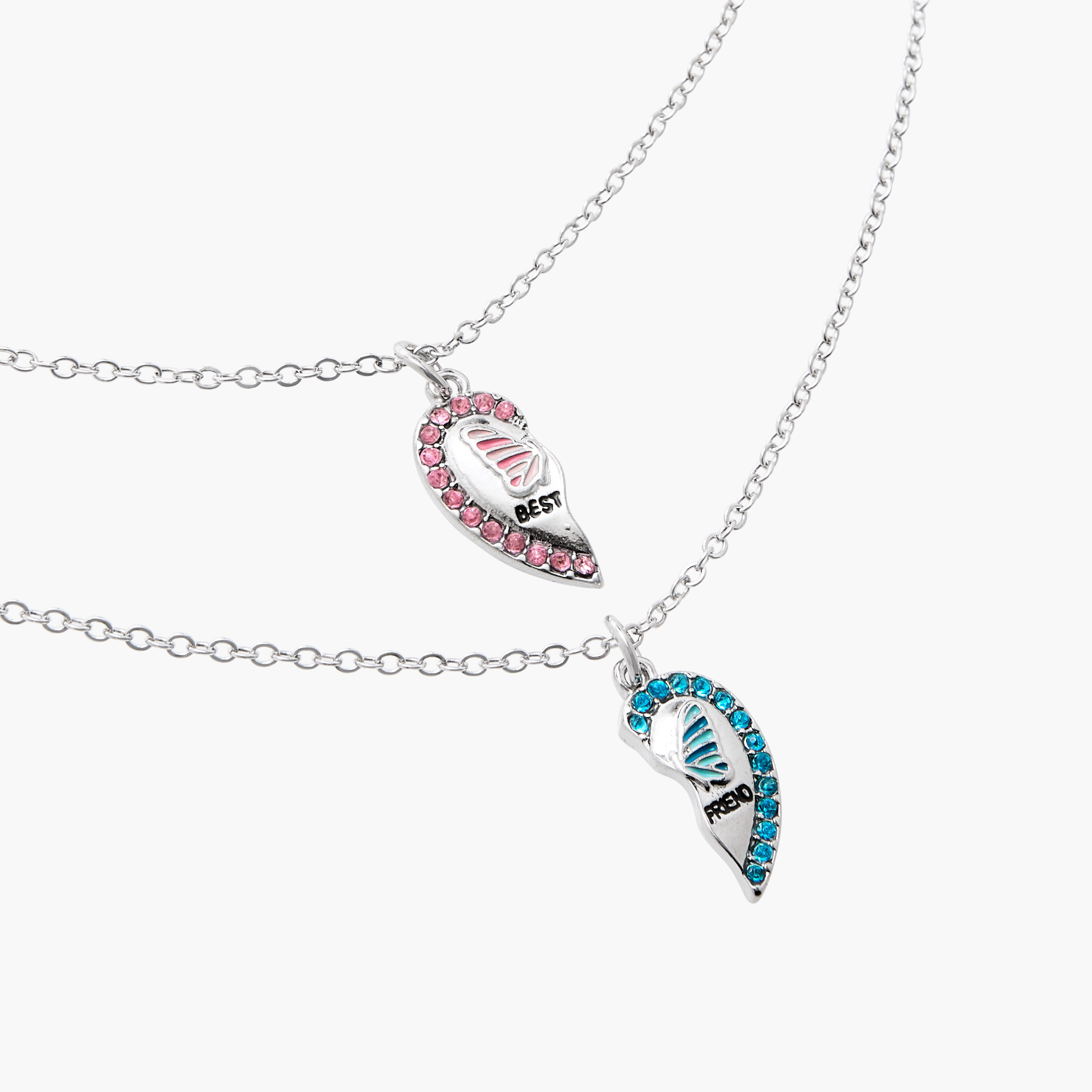 Flora Bella Butterfly BFF Pendant Necklace with Lobster Clasp Closure - Set of 2-girls-accessories-jewellery-image-4
