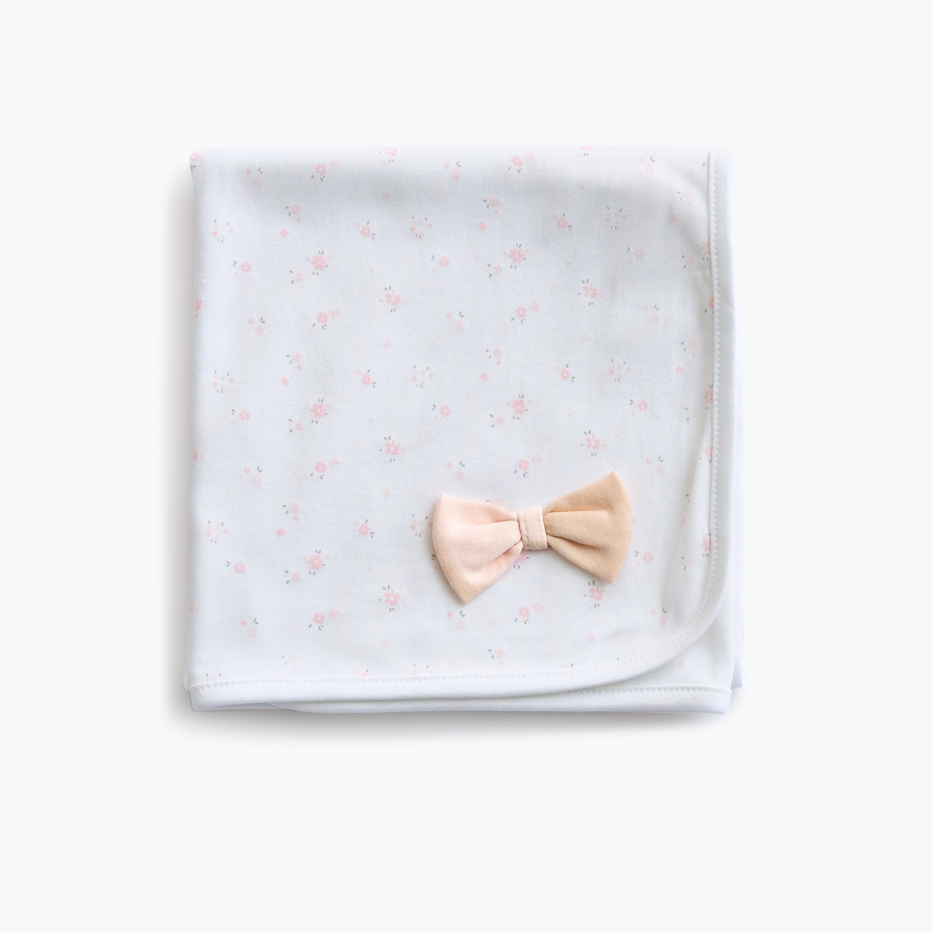 Juniors Floral Print Bow Applique Receiving Blanket - 70x70 cm-baby-nursery-blanketsandswaddles-receivingblankets-image-3