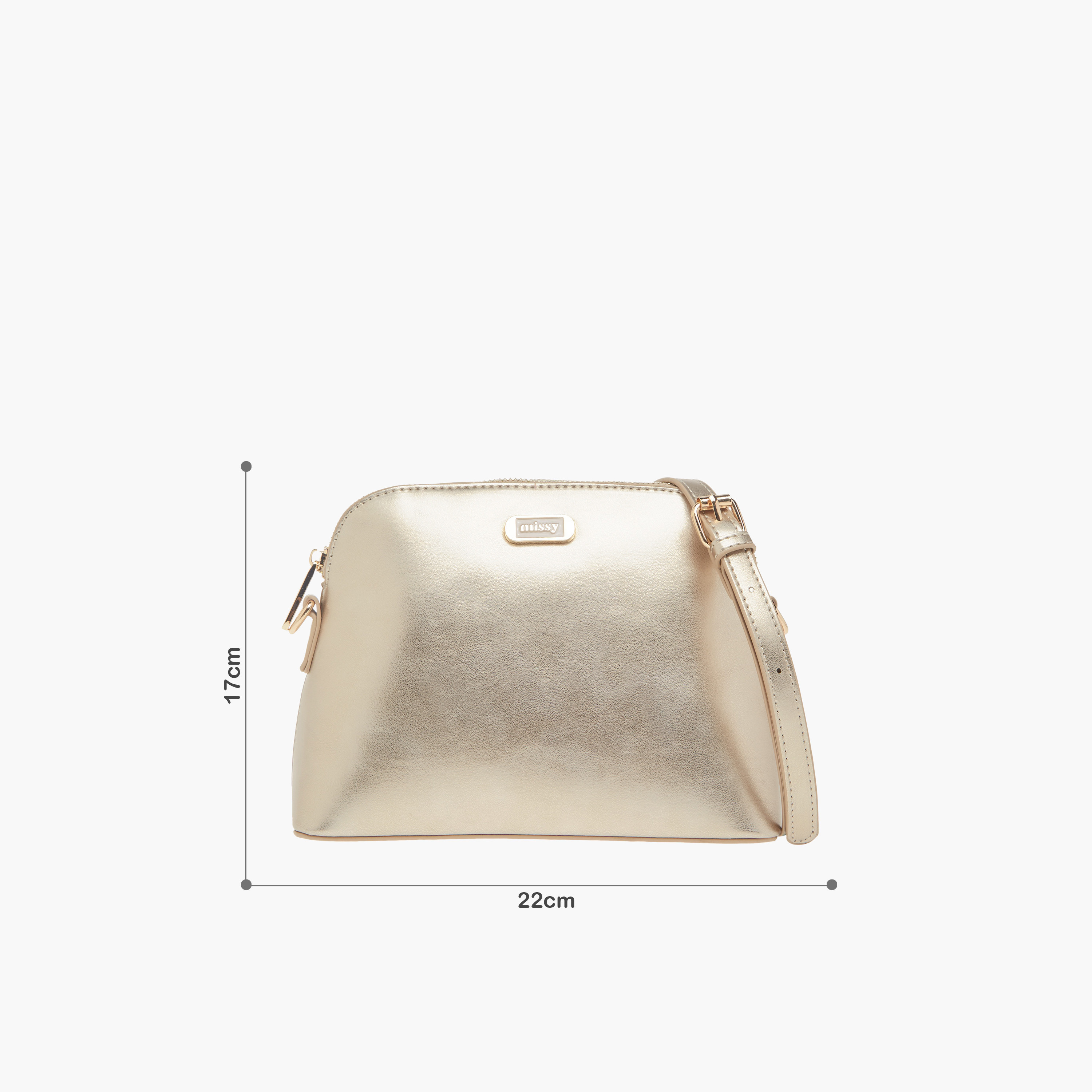 Missy Logo Detail Crossbody Bag with Adjustable Strap and Zip Closure-women-bagsandwallets-handbags-image-8