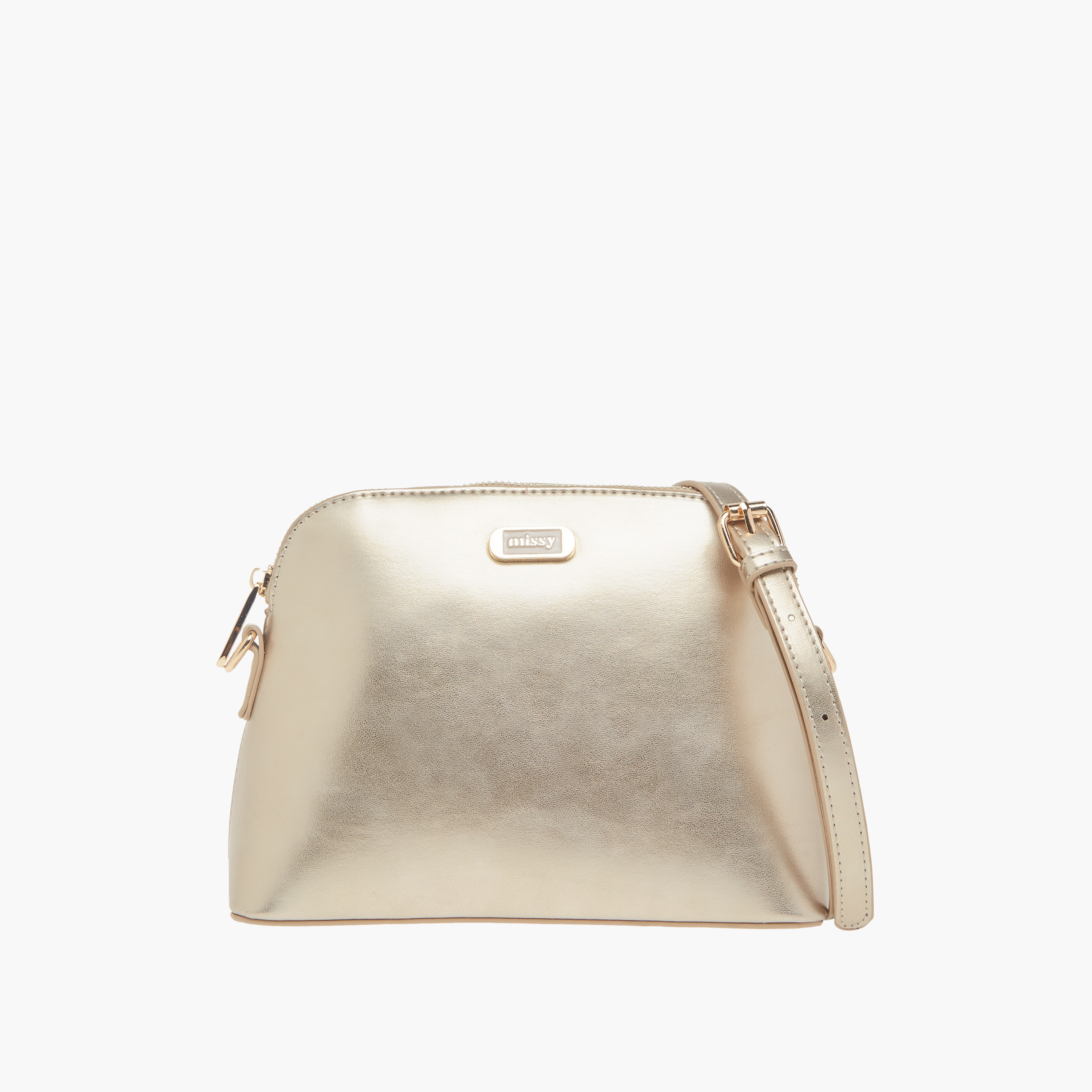 Missy Logo Detail Crossbody Bag with Adjustable Strap and Zip Closure-women-bagsandwallets-handbags-image-1
