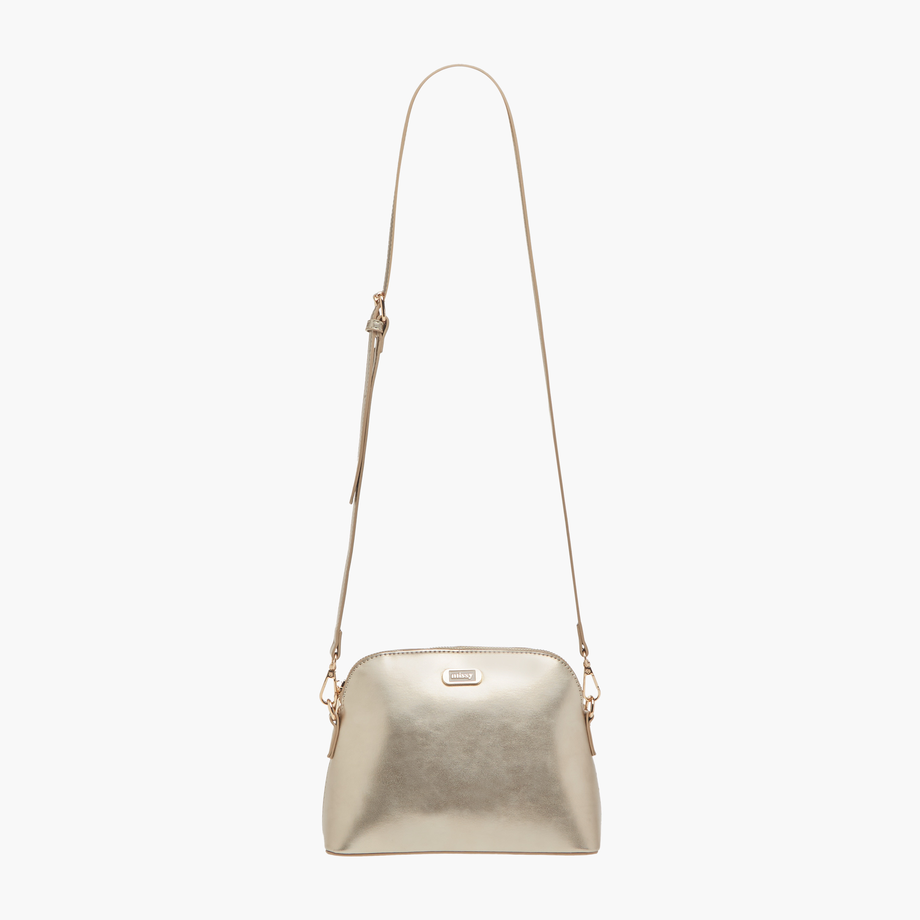 Missy Logo Detail Crossbody Bag with Adjustable Strap and Zip Closure-women-bagsandwallets-handbags-image-2
