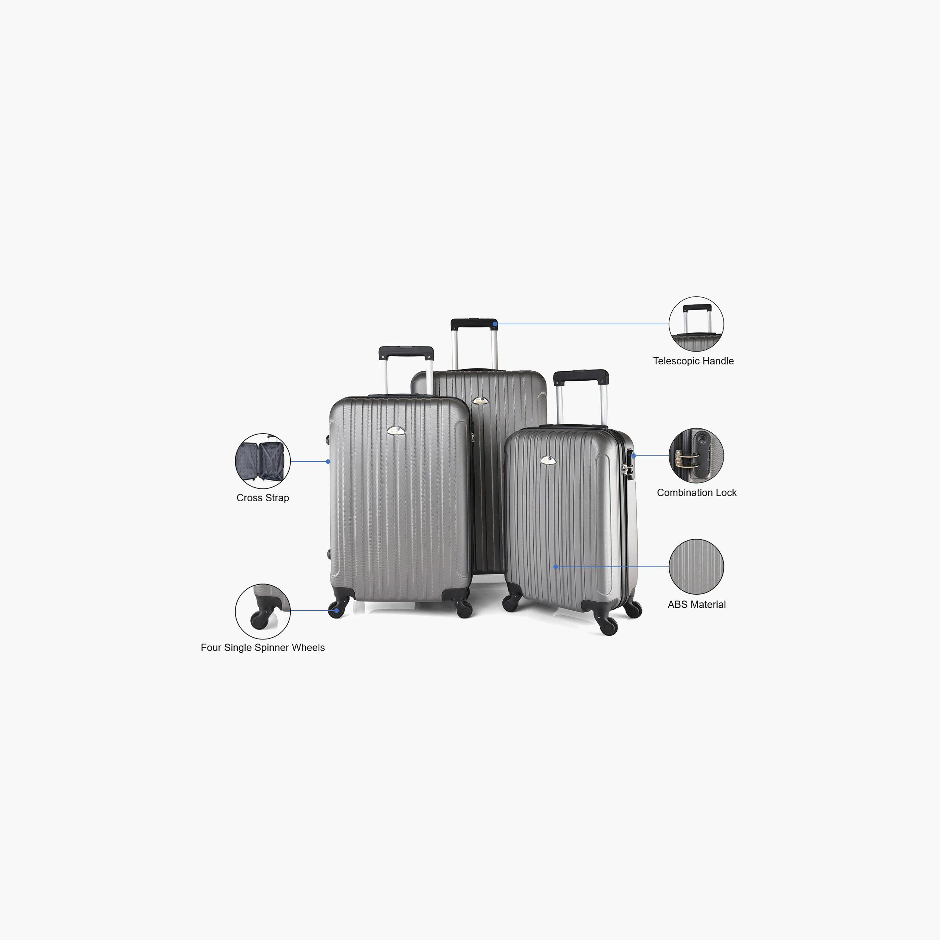 New Travel Set of 3 ABS Hard Sided 4-Wheeler Spinner Trolley Bag with Combination Lock | BR653/3P-travel-luggagesandbags-luggage-image-14