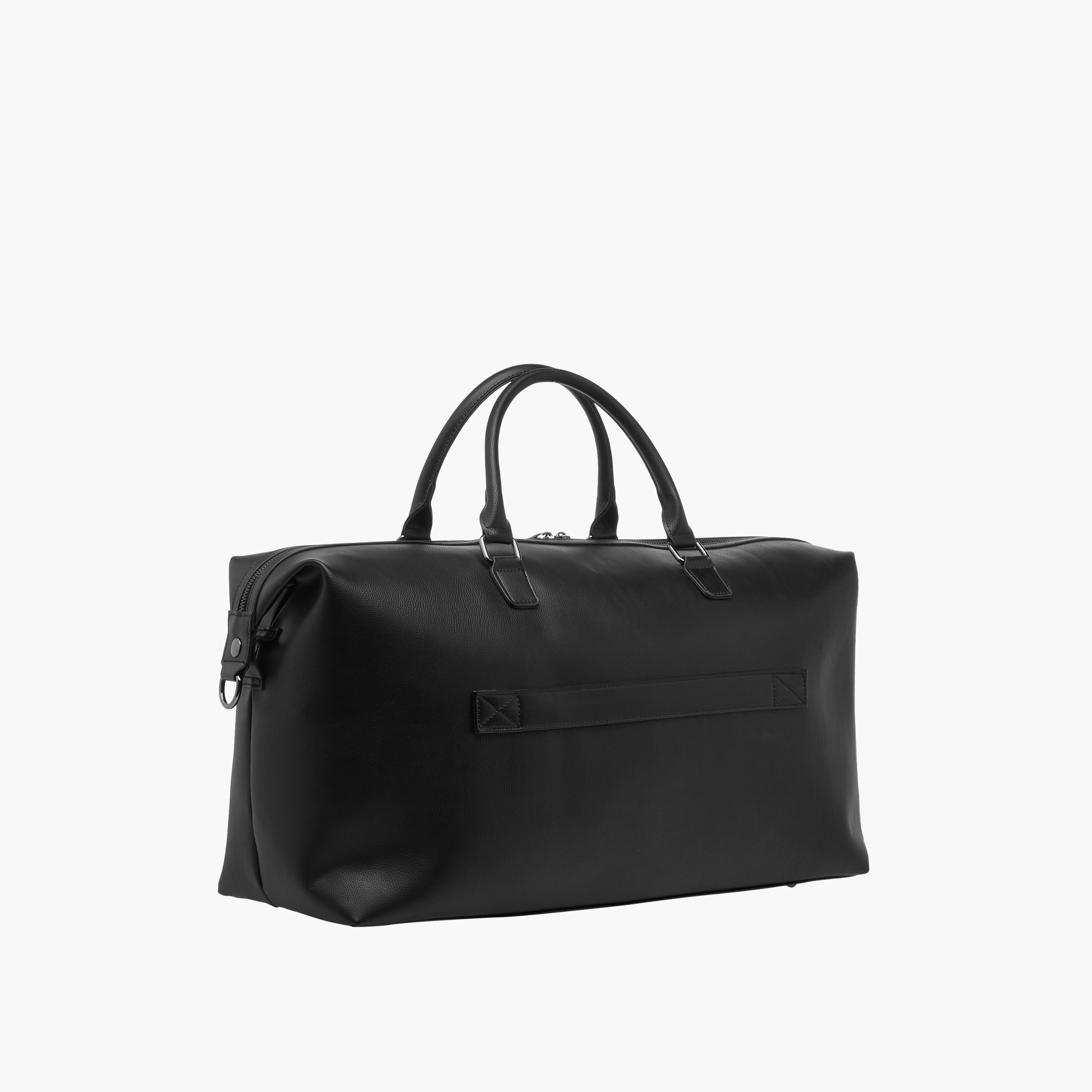Duchini Textured Duffel Bag with Detachable Strap and Zip Closure-travel-luggagesandbags-dufflebags-image-3