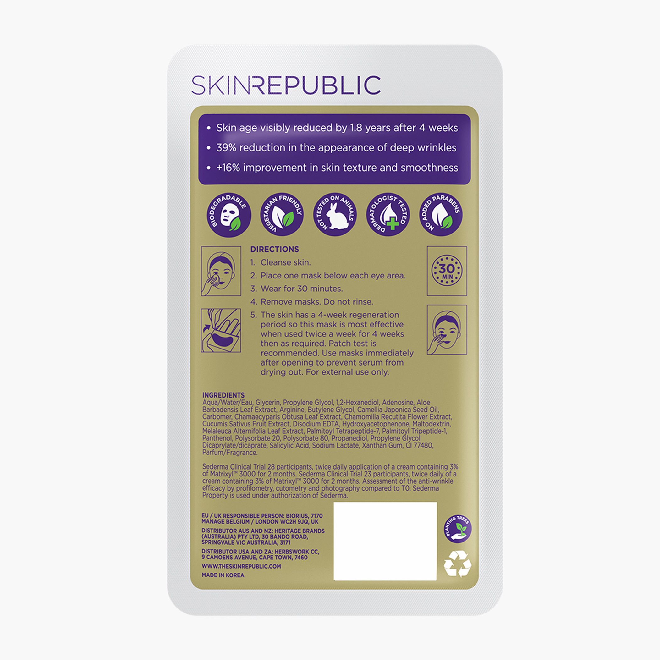 Skin Republic 2-Piece 3% Matrixyl 3000 Foil Under Eye Patch Set-beautyandpersonalcare-skin-eyecare-image-2