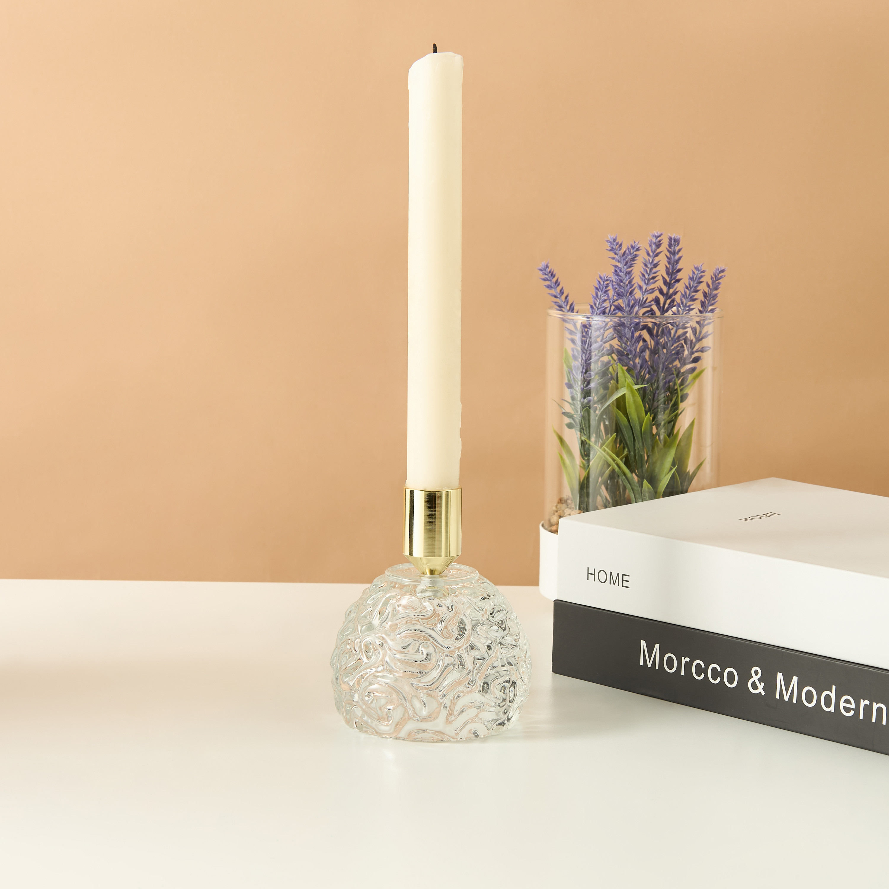Glass Taper Candleholder - 10 cms-household-decor-candleholdersandlanterns-image-1