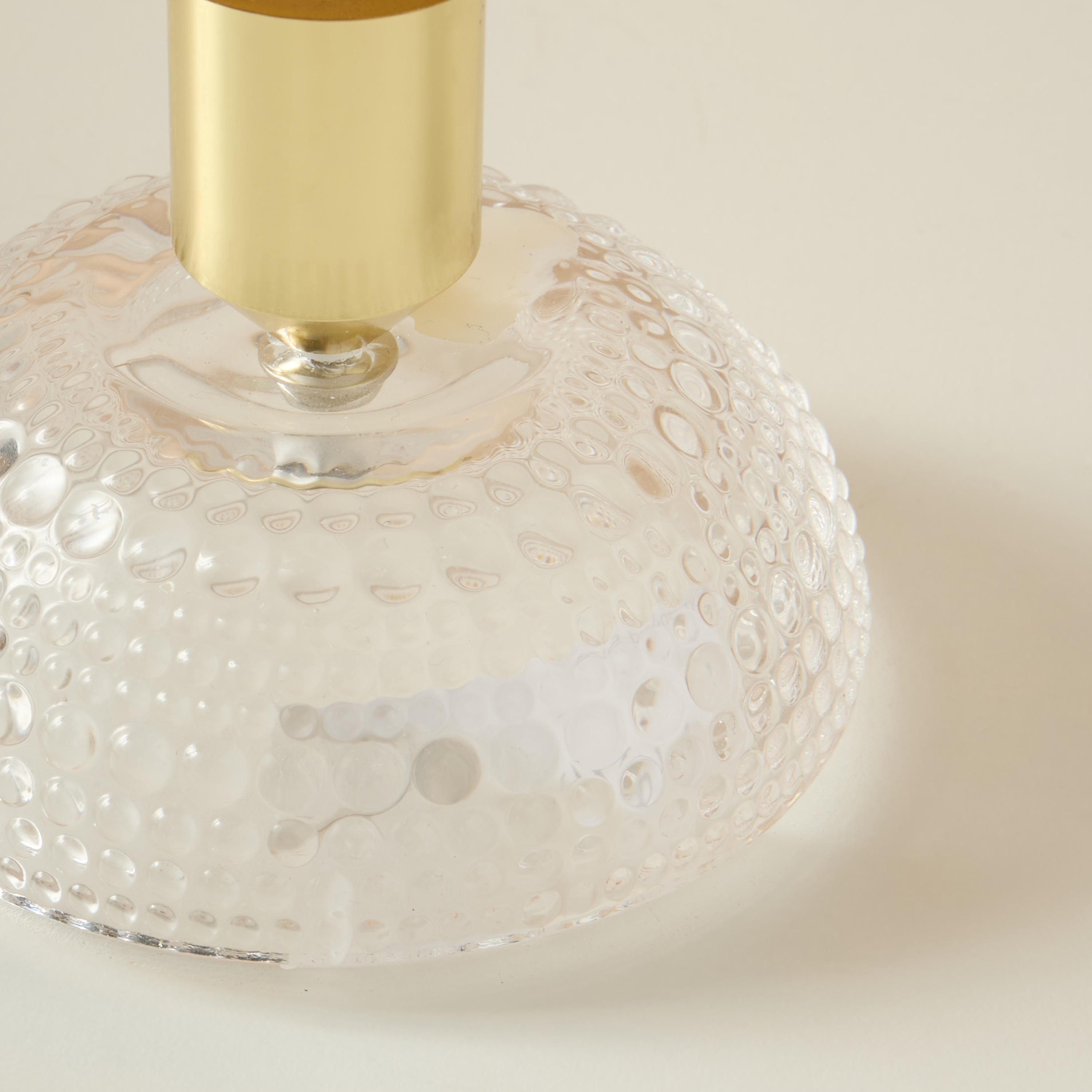 Textured Glass Taper Candleholder - 8 cms-household-decor-candleholdersandlanterns-image-5