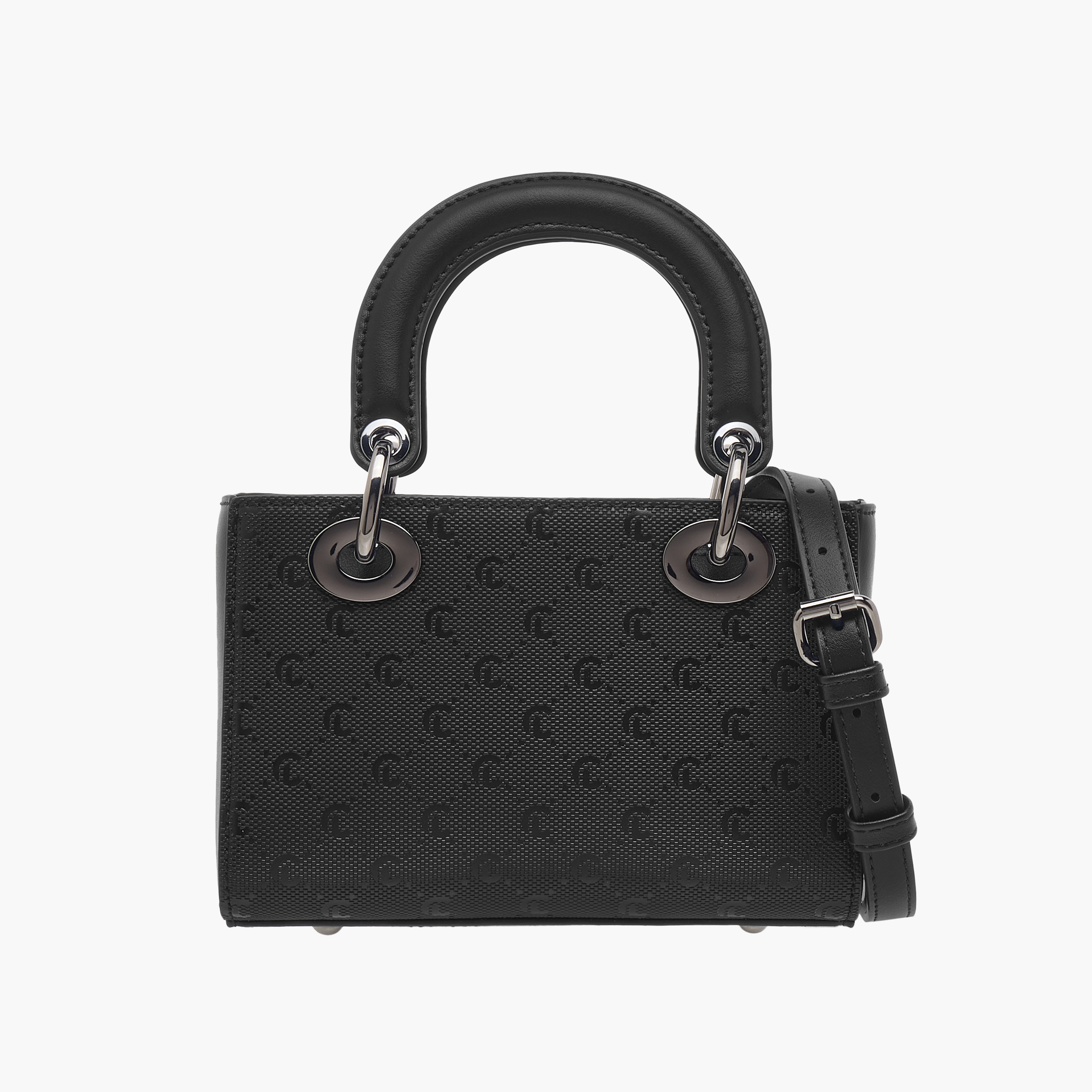شنطة توتي بنقوش مونوجرام وسحاب إغلاق من لي كونفورت-women-bagsandwallets-handbags-image-1