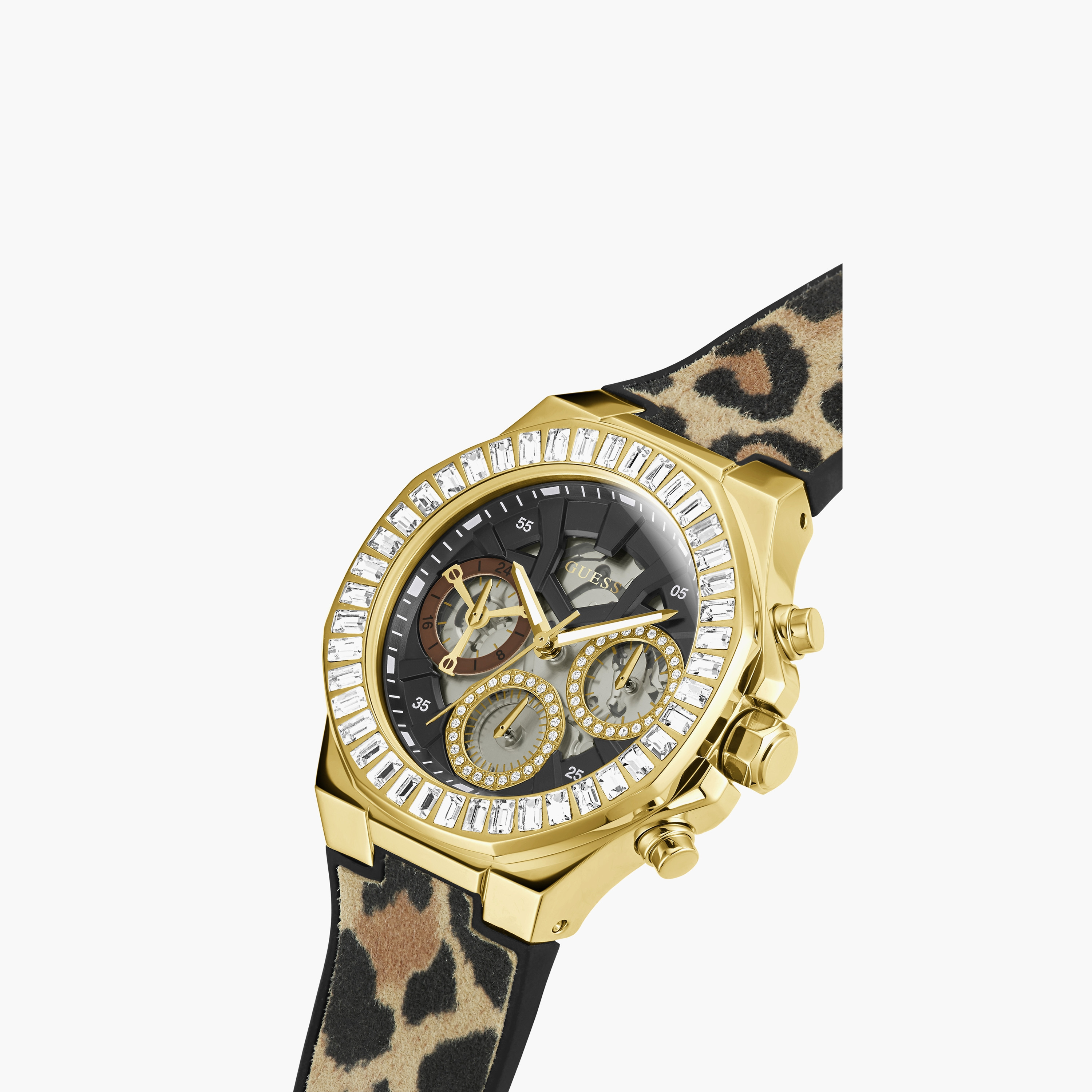 ساعة نسائية كرونوغراف من الستانلس ستيل باللون البني مقاس 40 ملم من جيس | GW0463L1-women-watchesandjewellery-watches-image-2