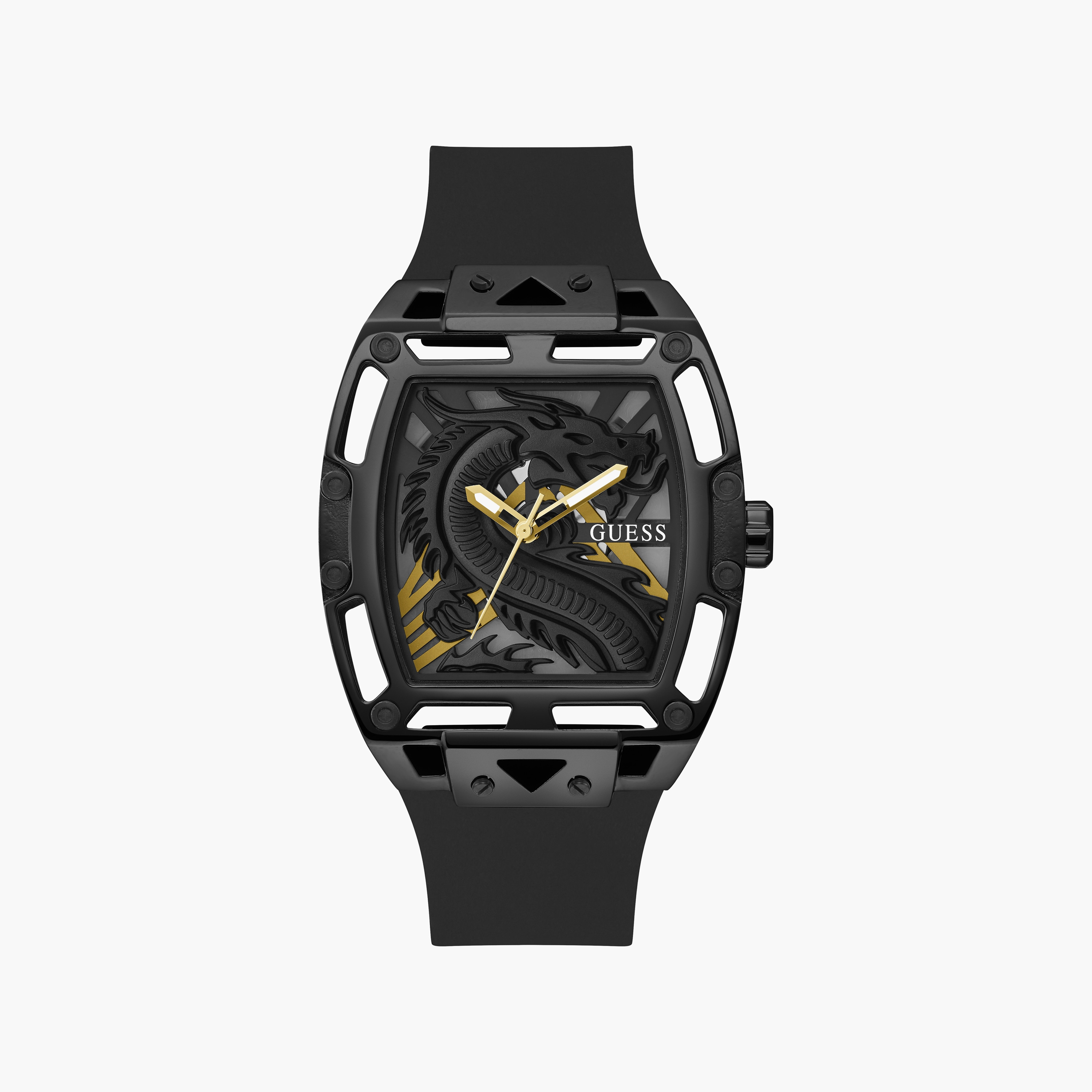 Guess Men's 44 MM Black Analog Stainless Steel Watch | GW0648G1-men-watchesandjewellery-watches-image-1