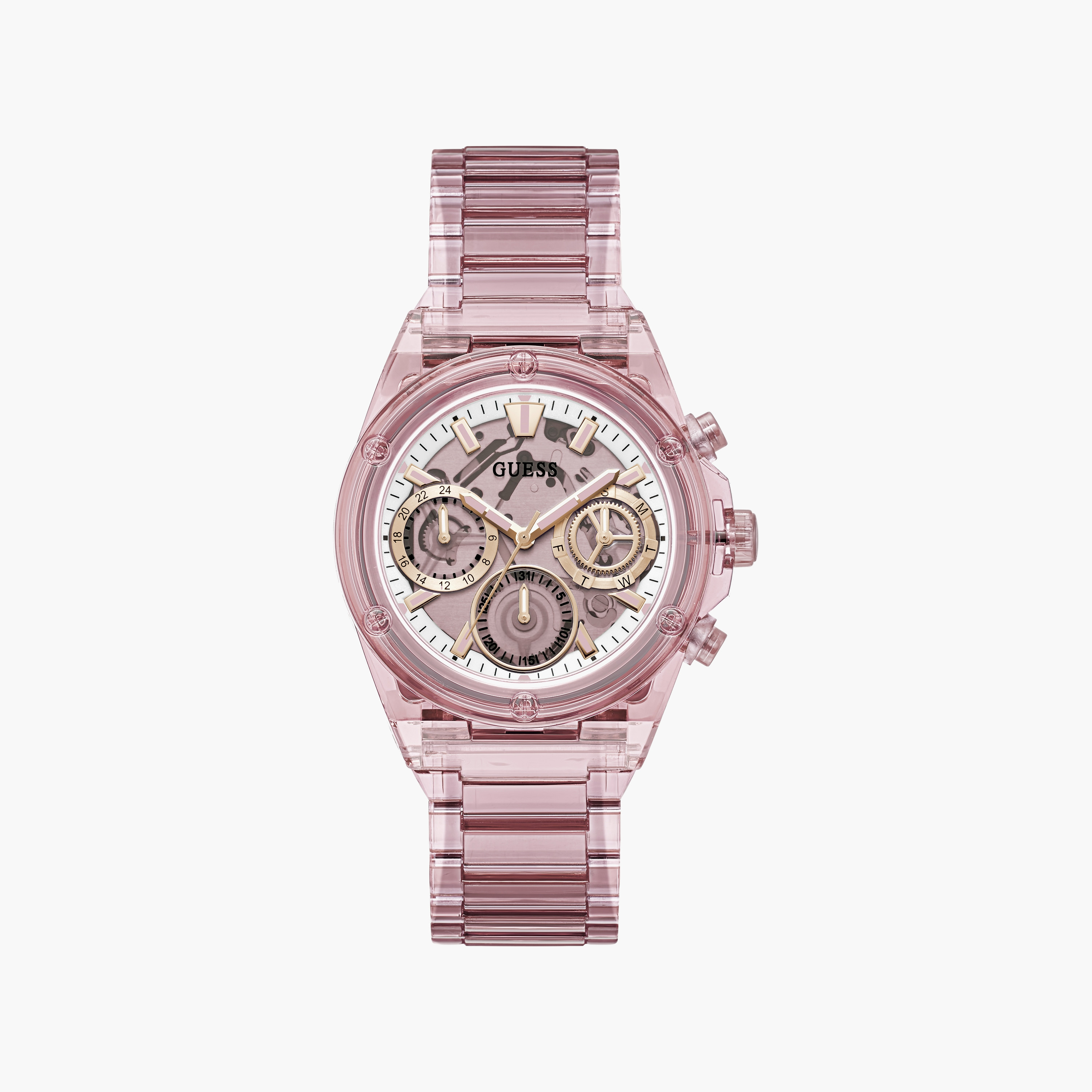 ساعة نسائية كرونوغراف نايلون باللون الذهبي الوردي مقاس 39 مم من جيس | GW0650L4-women-watchesandjewellery-watches-image-1