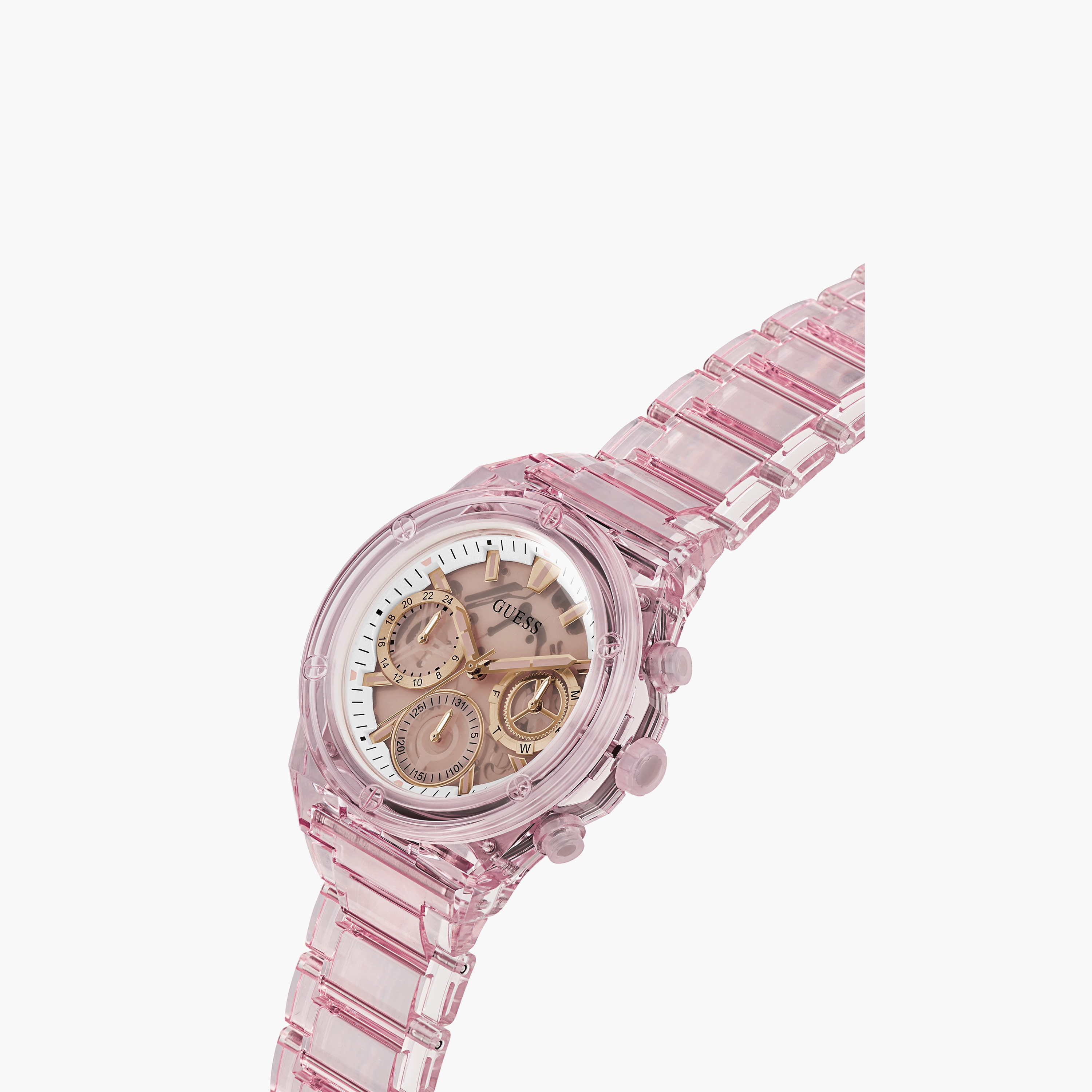 ساعة نسائية كرونوغراف نايلون باللون الذهبي الوردي مقاس 39 مم من جيس | GW0650L4-women-watchesandjewellery-watches-image-2